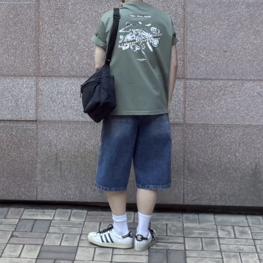 Adidas Superstar 80s White Black, Uniqlo Multi Pocket Shoulder Bag Black 착용 스타일 - 3