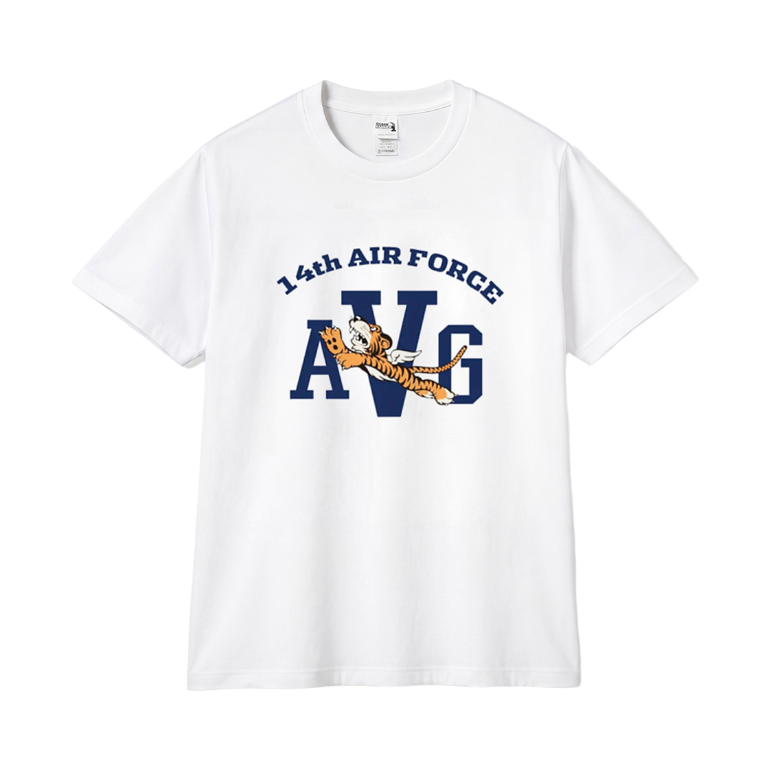 Gildan X 아메리칸 컬렉션 AVG 타이거 티셔츠 화이트(Gildan X American Collection AVG TIGER T-Shirt White) - 1