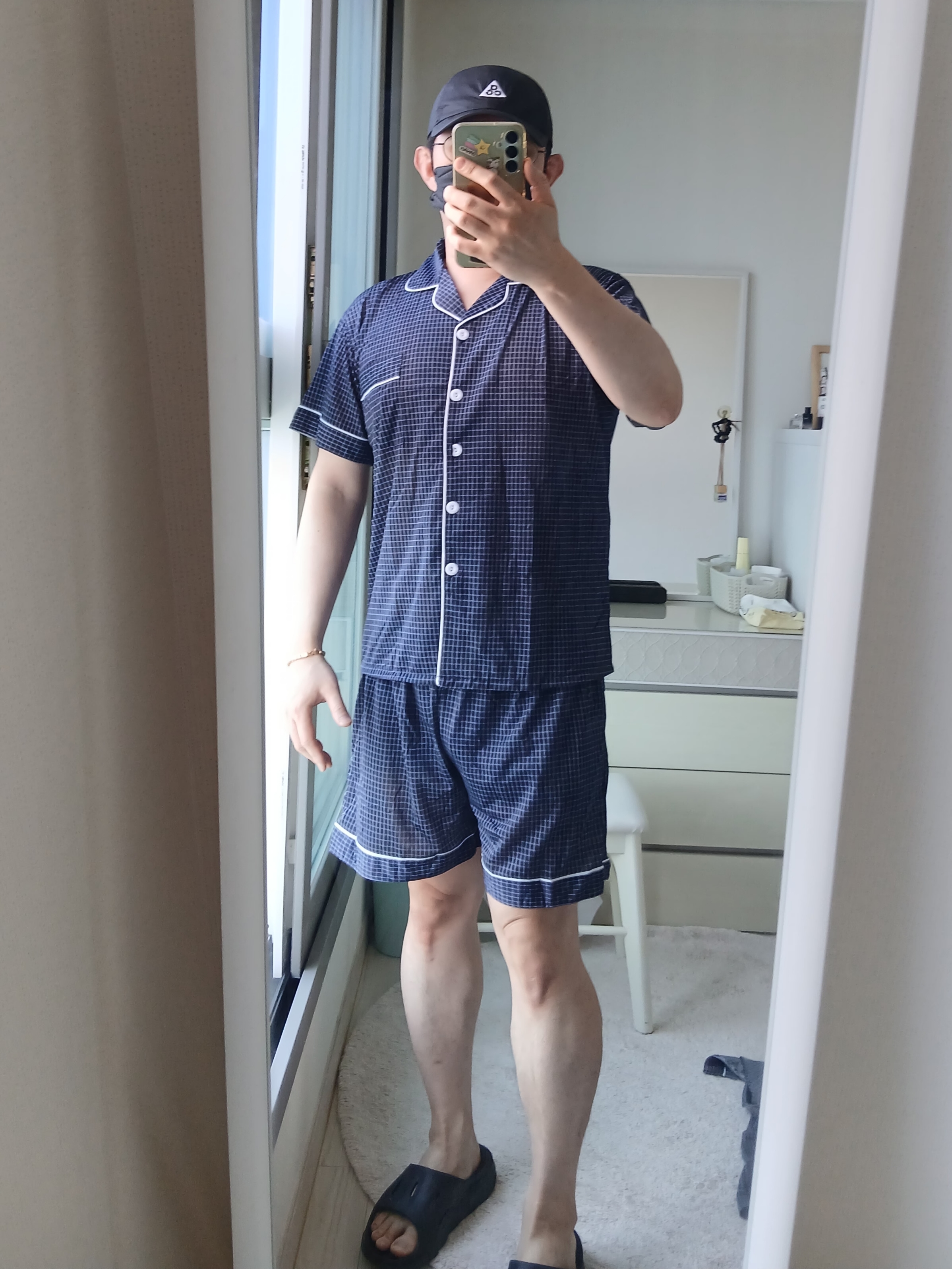 Nike ACG Trail Cap Black, [3% 적립] (W) Aone Cold Check Short Sleeve Pajama Set Navy Check 착용 스타일 - 2