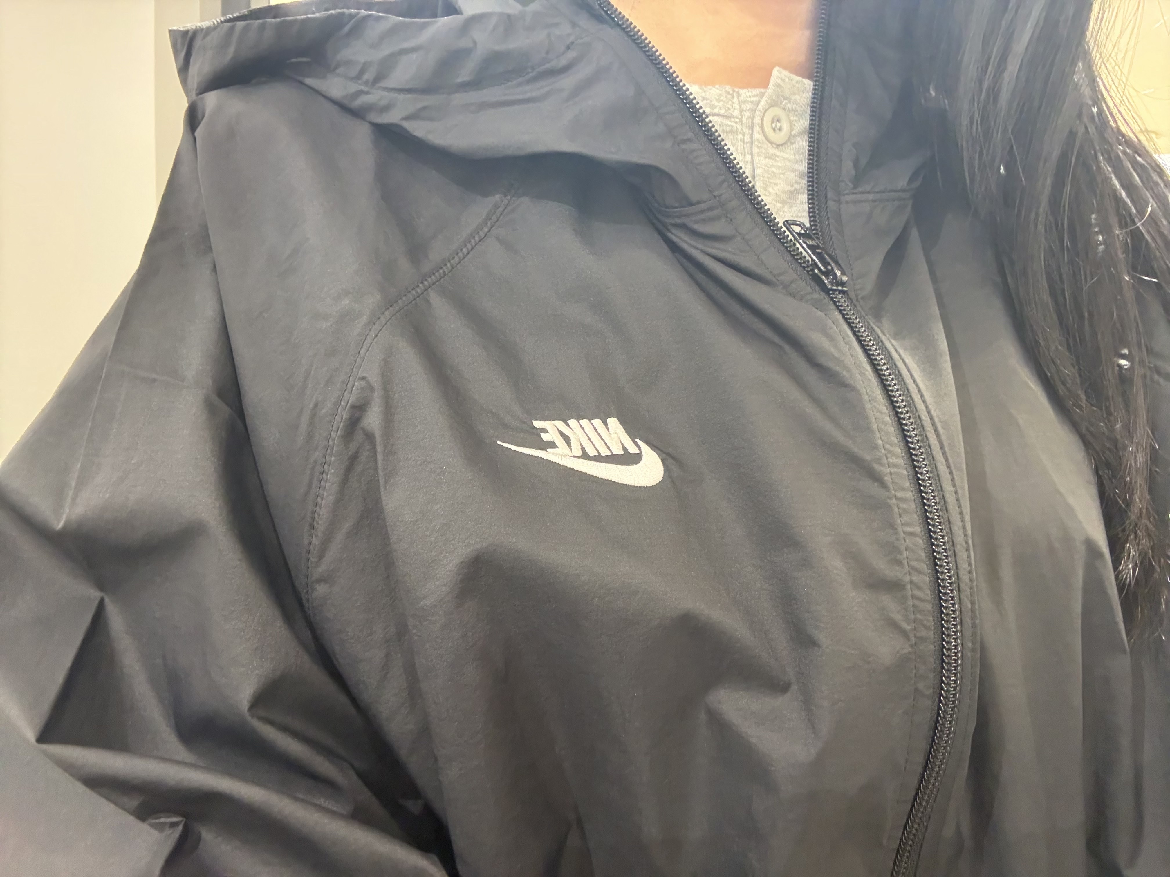 Nike Windrunner Unlined Full-Zip UV Jacket Black White - Asia 착용 스타일