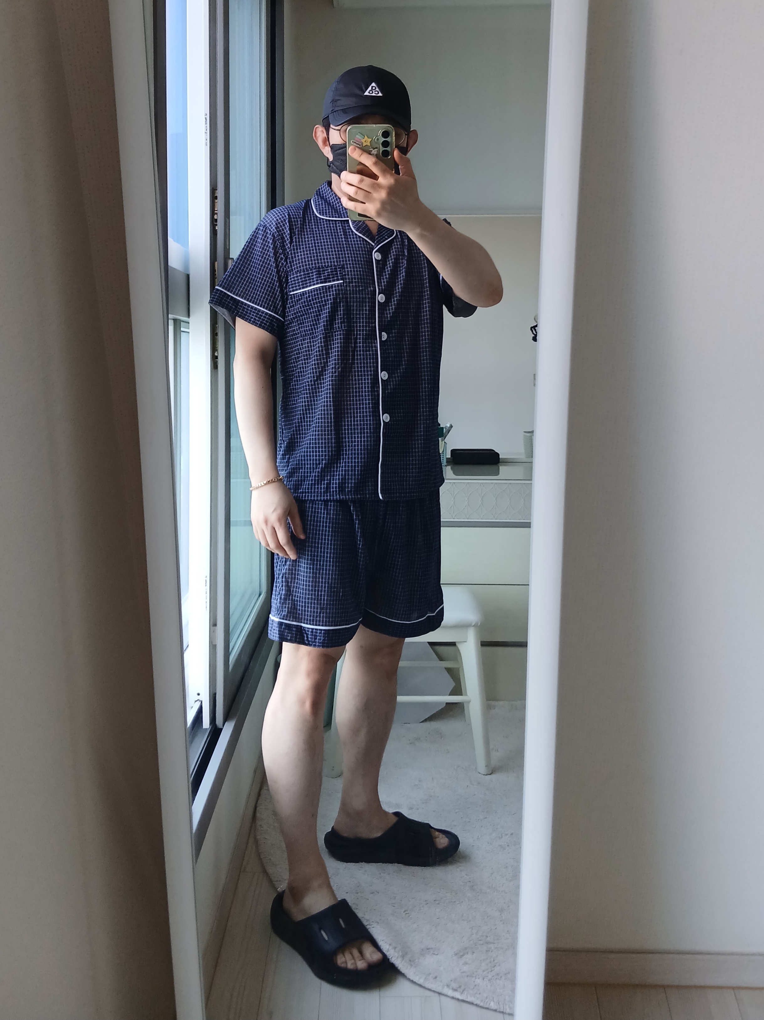 Nike ACG Trail Cap Black, [3% 적립] (W) Aone Cold Check Short Sleeve Pajama Set Navy Check 착용 스타일 - 1