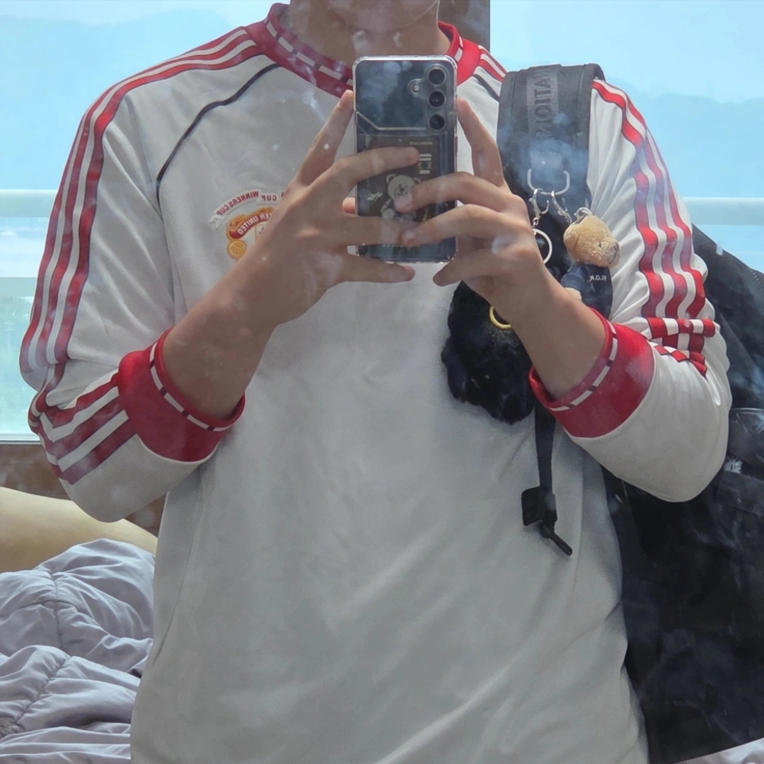 Adidas Manchester United 91 Away Long Sleeve Jersey White - KR Sizing 착용 스타일