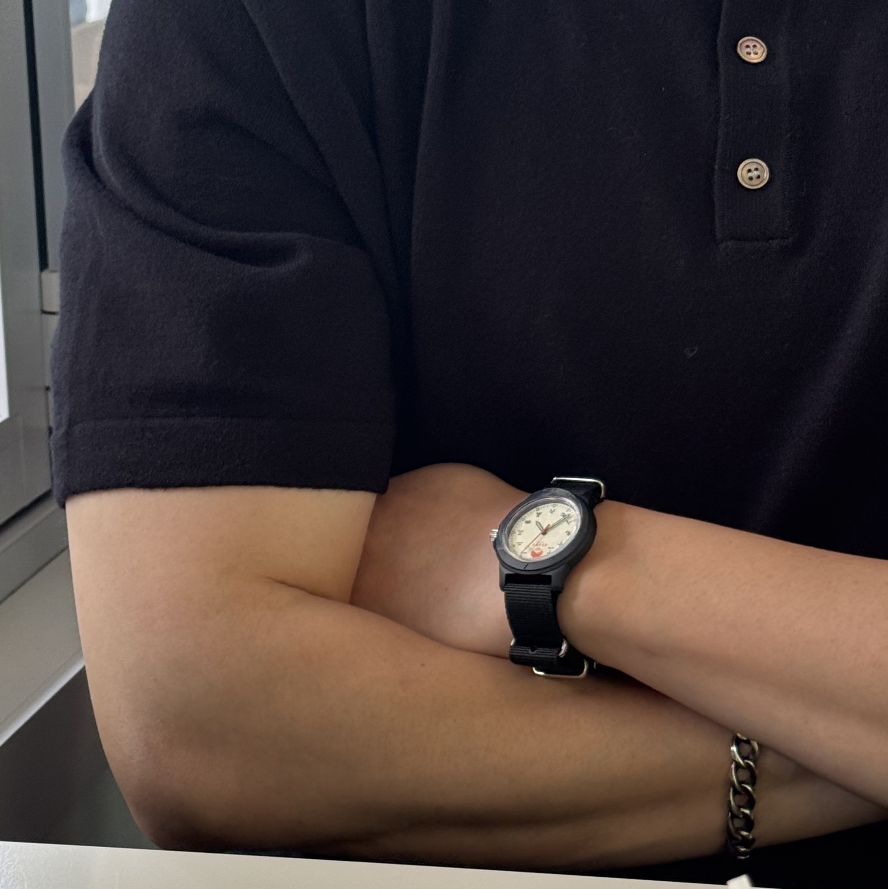 Beams Original Chinese Numerals Watch Black 착용 스타일
