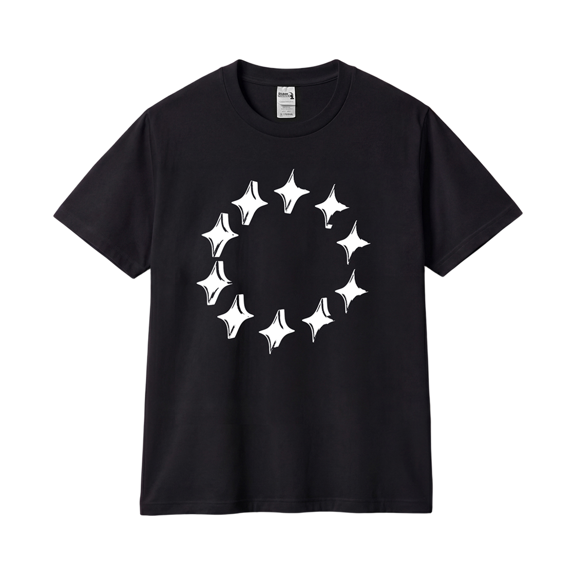 HA00 GILDAN X Summer Star Circle T-Shirt Black
