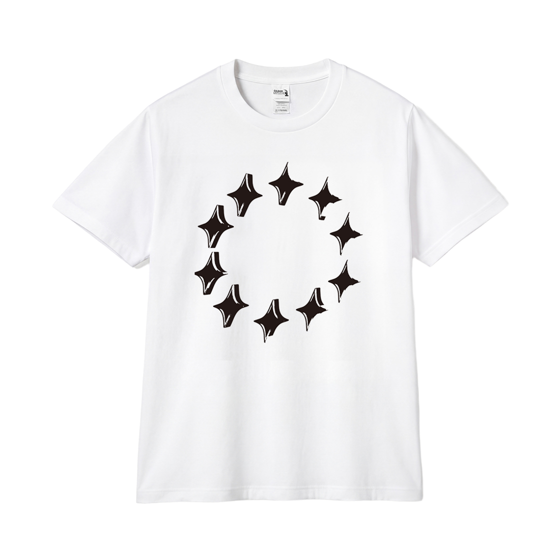 길단 X 썸머 컬렉션 Star Circle 티셔츠 화이트(GILDAN X Summer Star Circle T-Shirt White) - 1