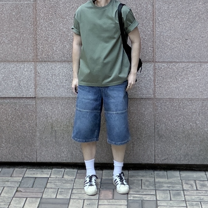 Adidas Superstar 80s White Black, Uniqlo Multi Pocket Shoulder Bag Black 착용 스타일 - 2