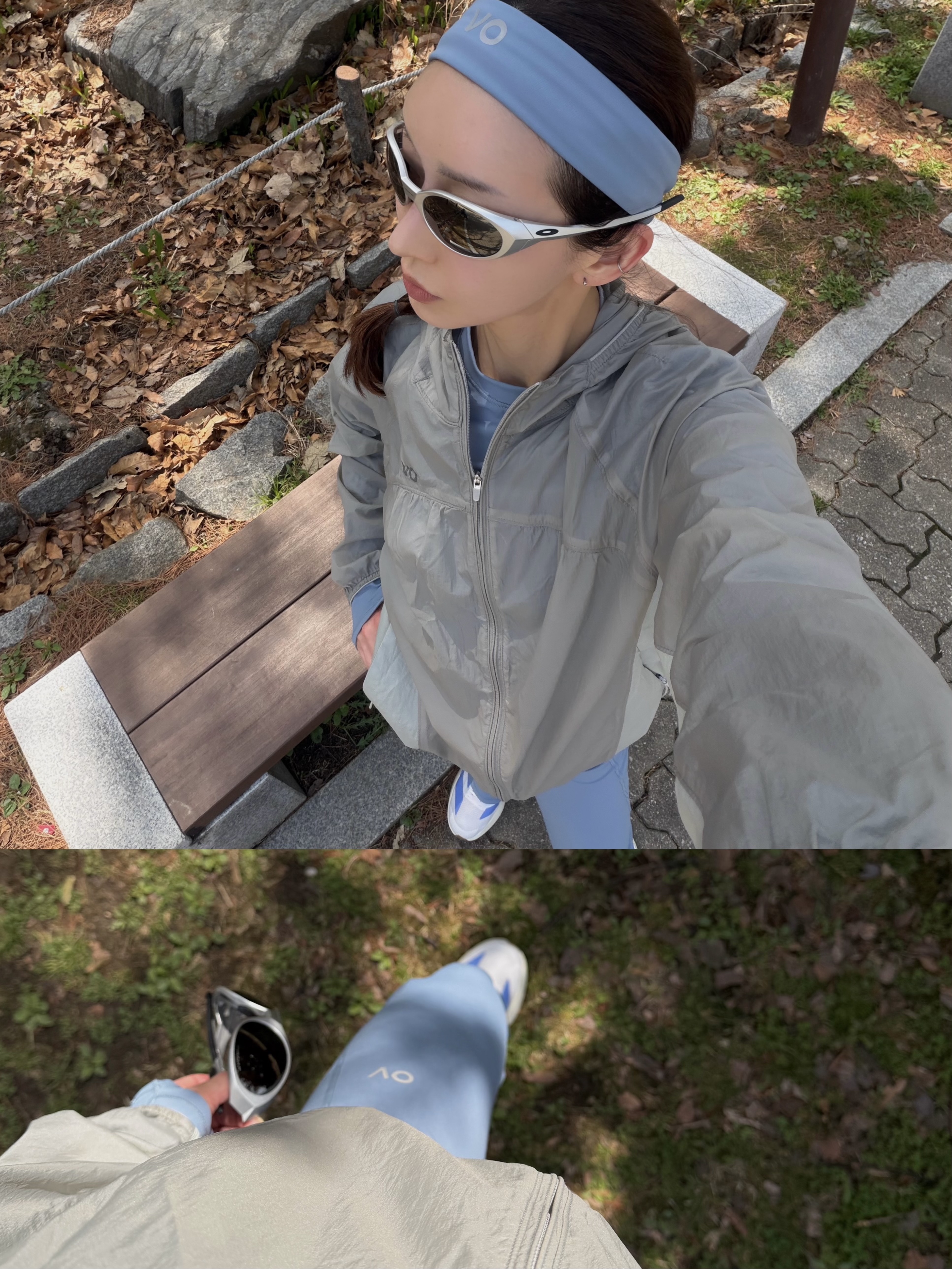 Oakley Eye Jacket Redux Silver Frame Prizm Black Polarized Lenses High Bridge Fit, (W) Adidas Adizero Evo SL Cloud White Blue Fusion 착용 스타일 - 5