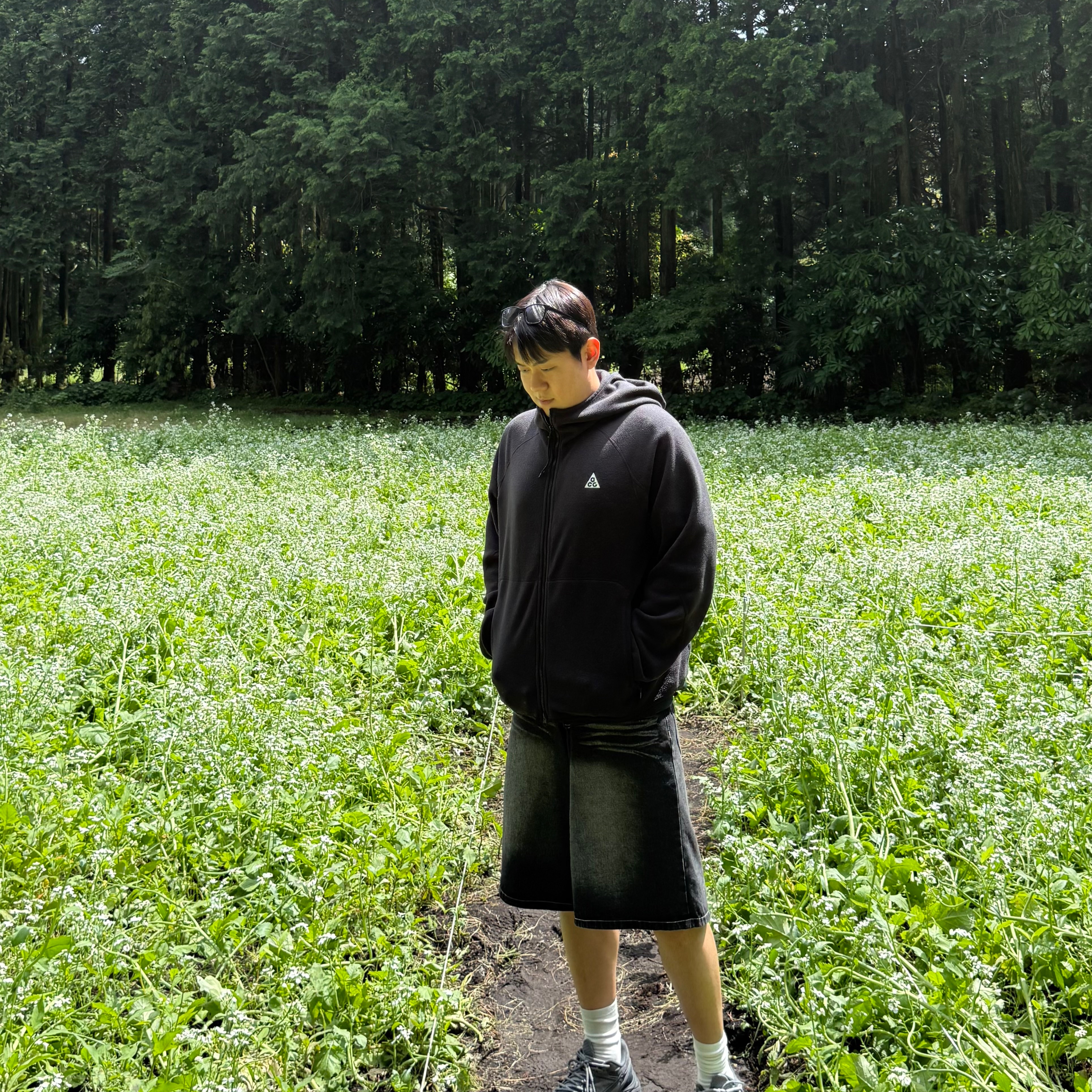Nike ACG Wolf Tree Full Zip Hoodie Black Anthracite - Asia 착용 스타일 - 1