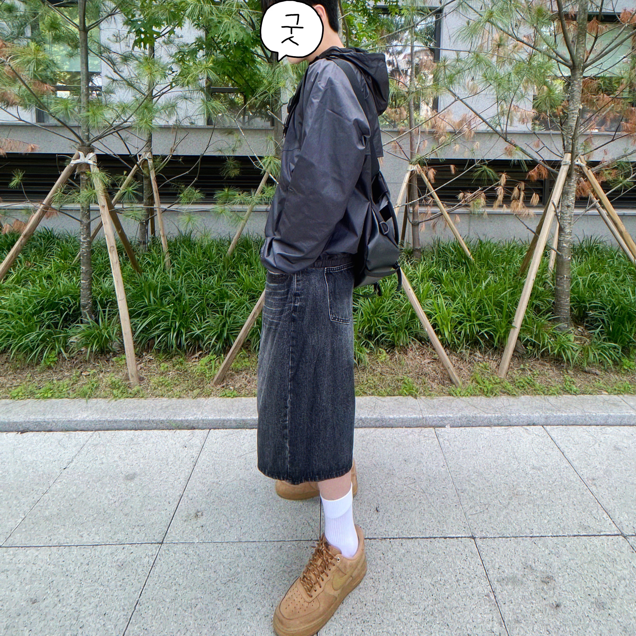 Nike Air Force 1 '07 WB Flax 착용 스타일 - 1