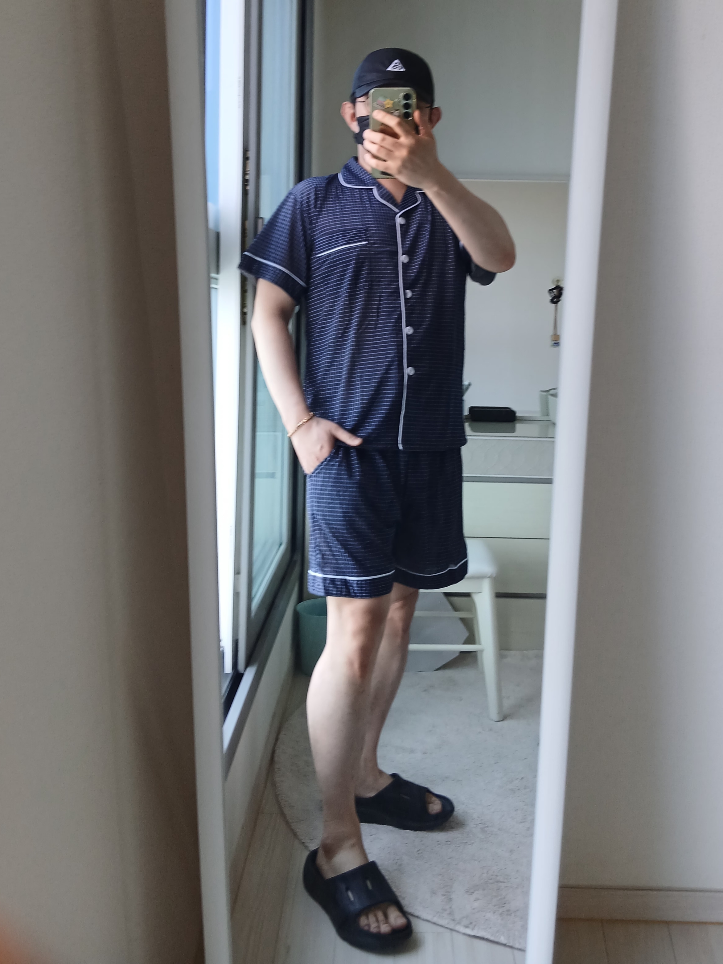 Nike ACG Trail Cap Black, [3% 적립] (W) Aone Cold Check Short Sleeve Pajama Set Navy Check 착용 스타일 - 3