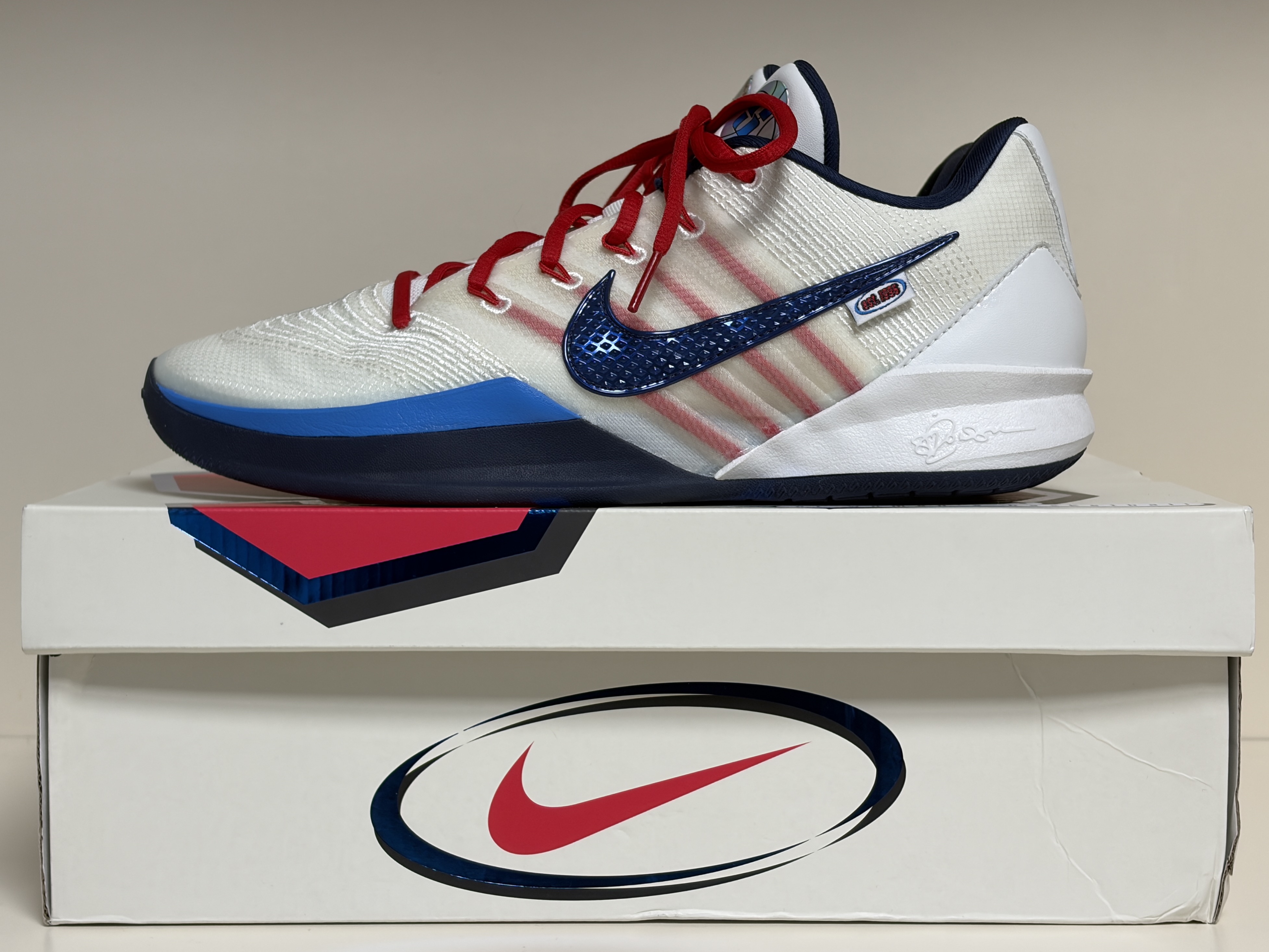 (W) Nike Sabrina 3 EP Sail Atom Red 착용 스타일 - 2