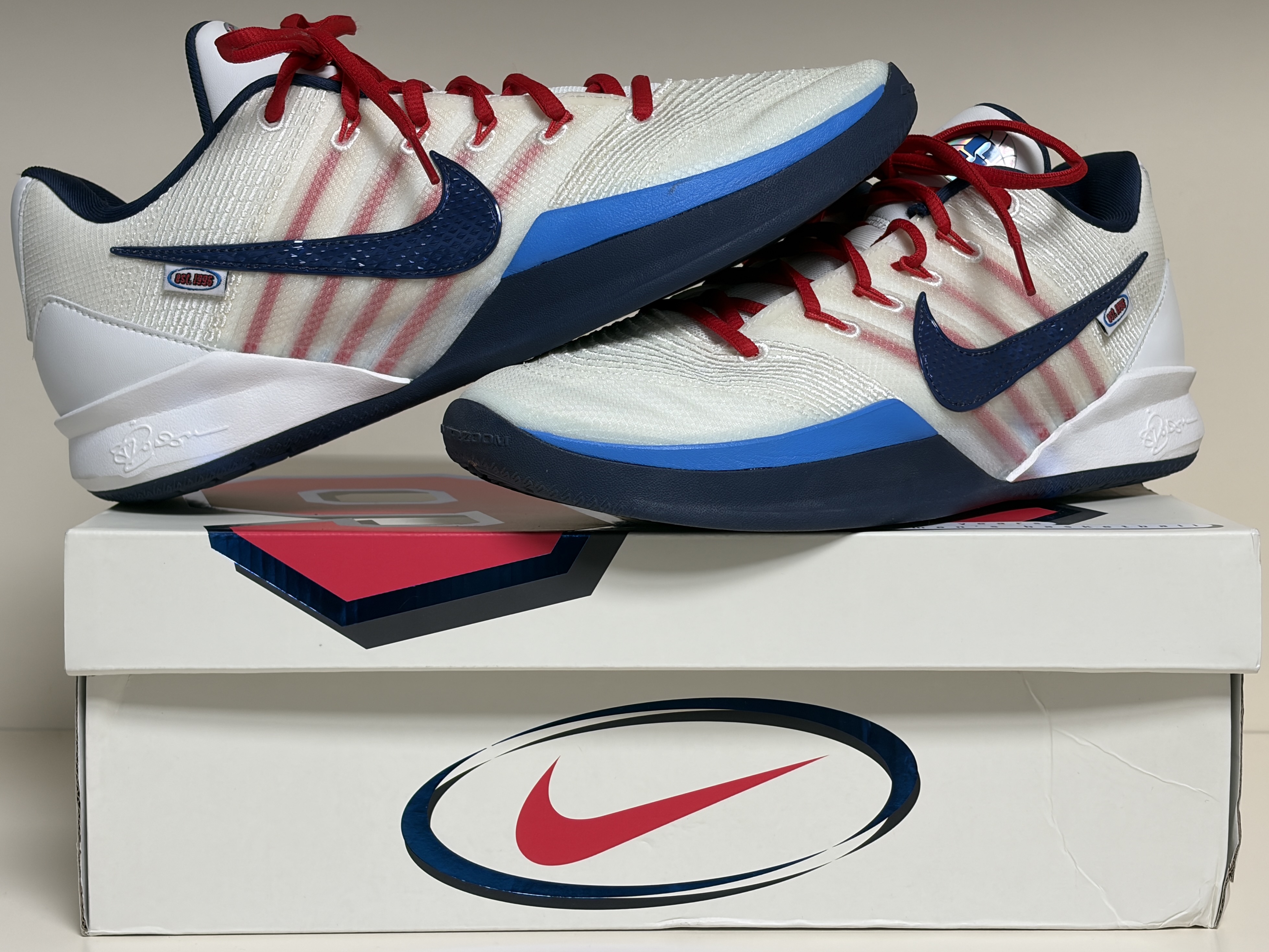 (W) Nike Sabrina 3 EP Sail Atom Red 착용 스타일 - 3