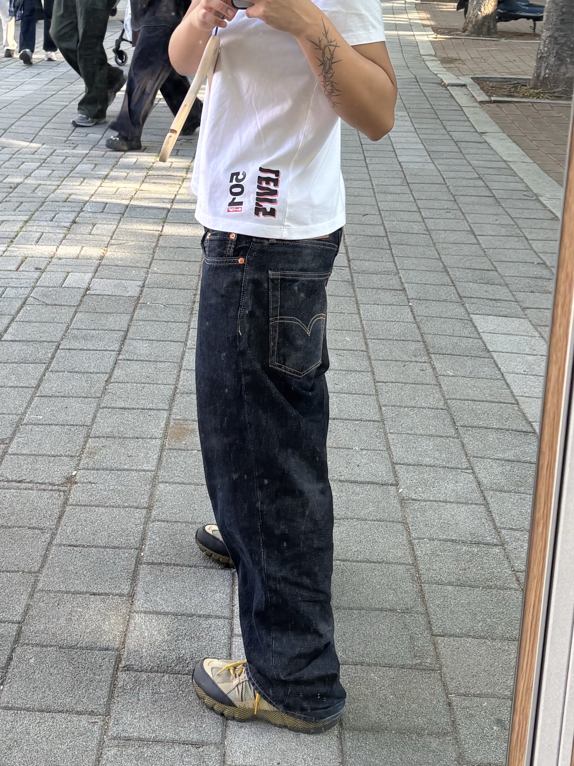 Levi's 568 Loose Straight Jeans Baby Blue, Levi's 578™ Baggy Jean Dark Wash 착용 스타일 - 3