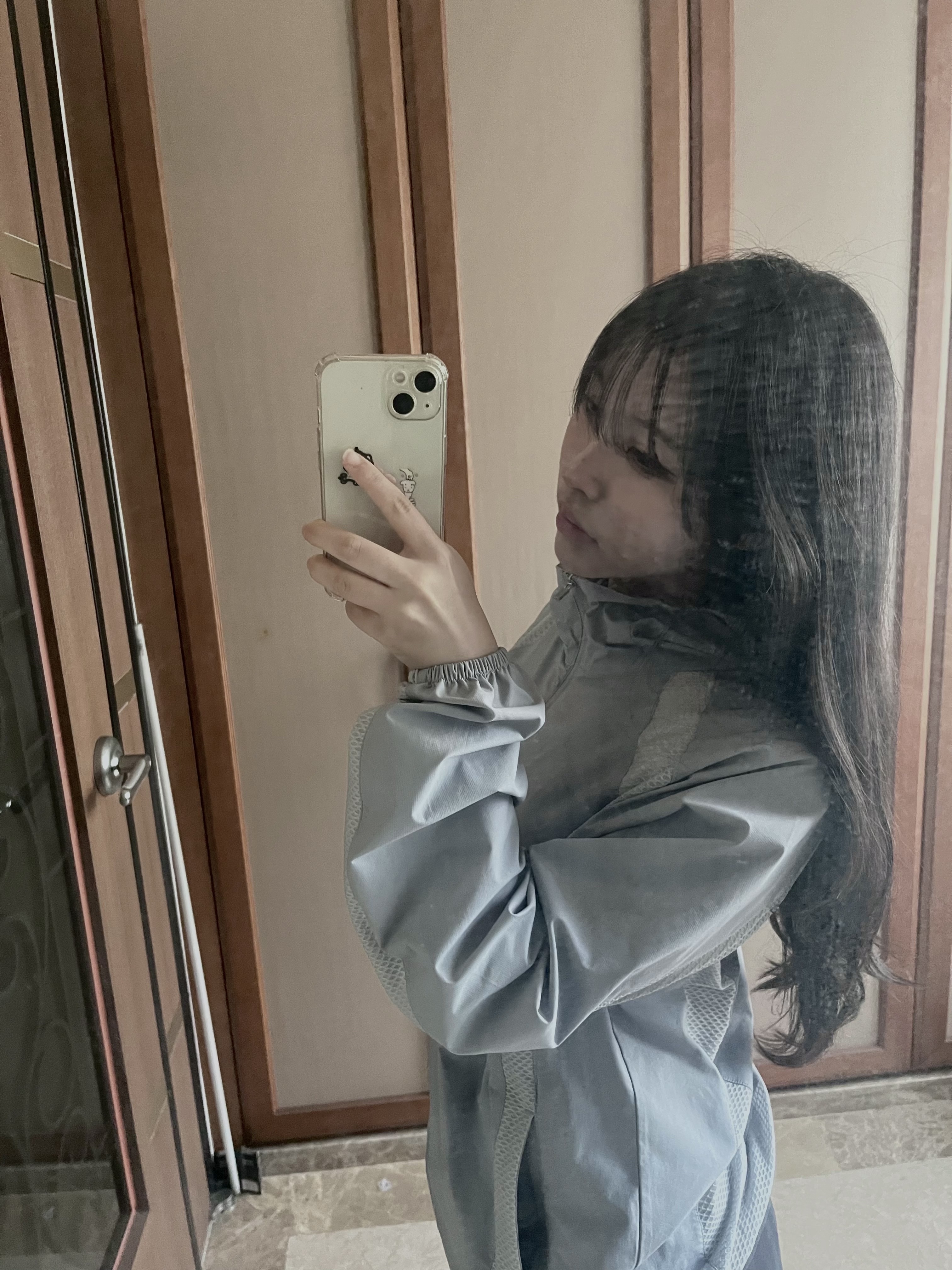 Sansan Gear Mesh Jacket Sky Blue - 25SS 착용 스타일 - 3