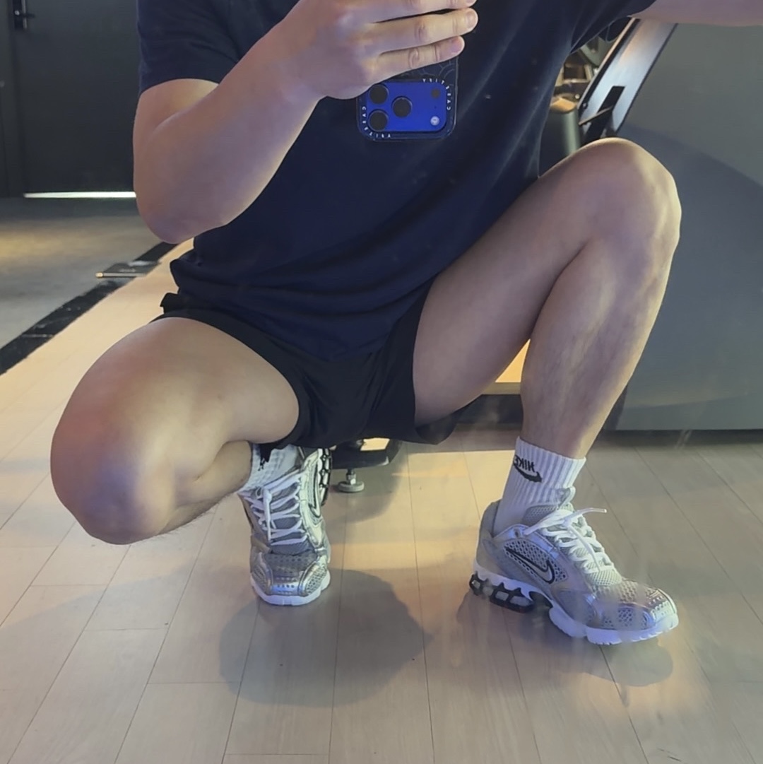 Nike Air Zoom Spiridon Cage 2 Metallic Silver 착용 스타일