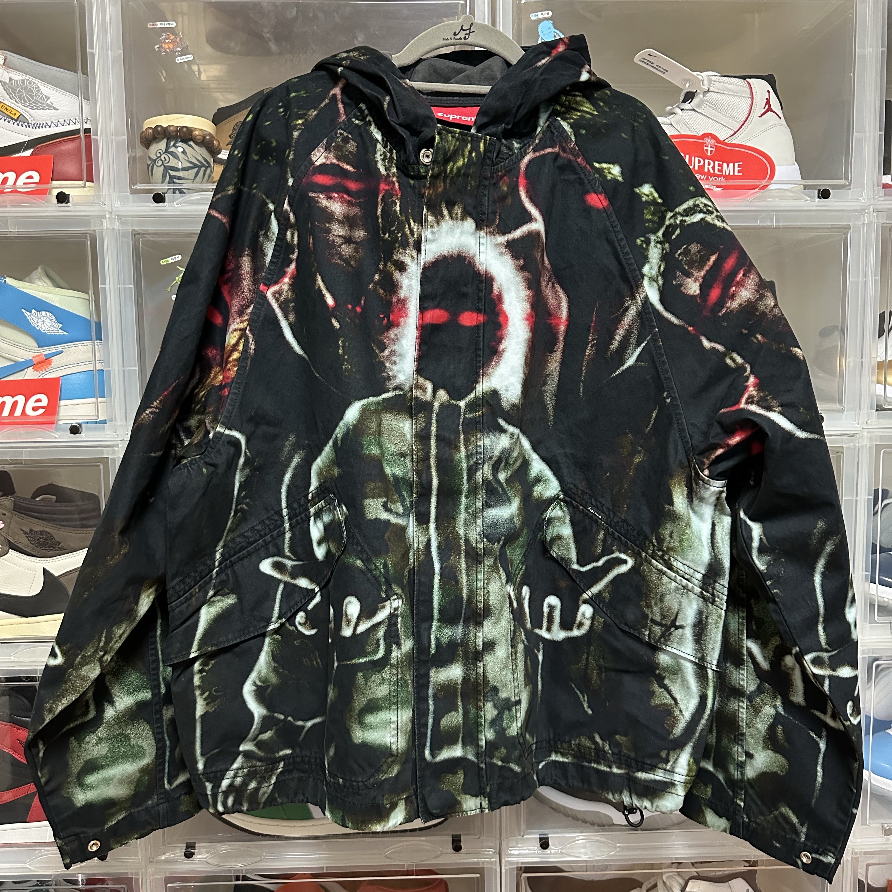 Supreme Hooded Raglan Jacket Multicolor - 26SS 착용 스타일 - 1