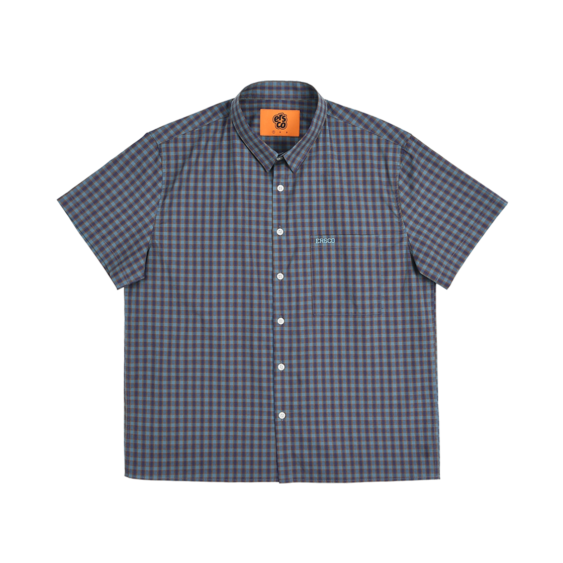 이알에스코 플레이드 셔츠 블루 그린(ersco Plaid Shirt Blue Green)
