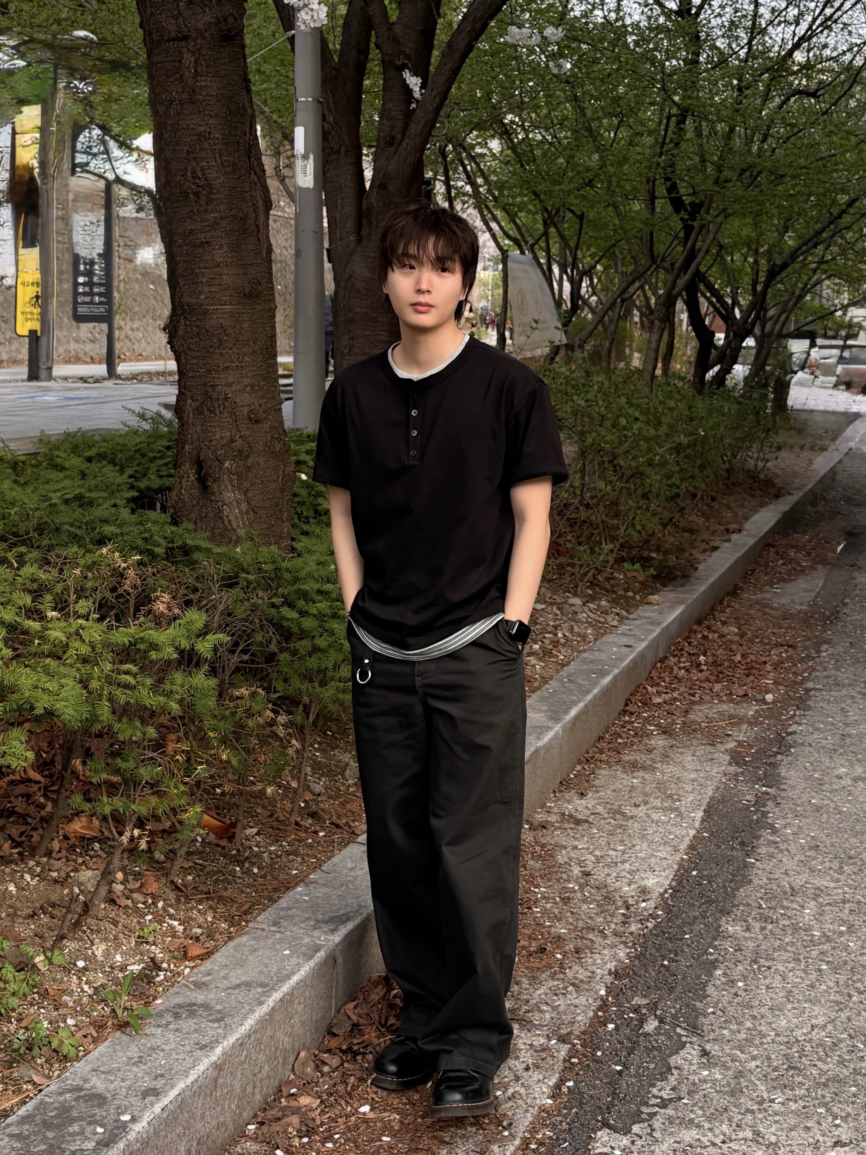 Dr. Martens 1461 Smooth Black 착용 스타일 - 2
