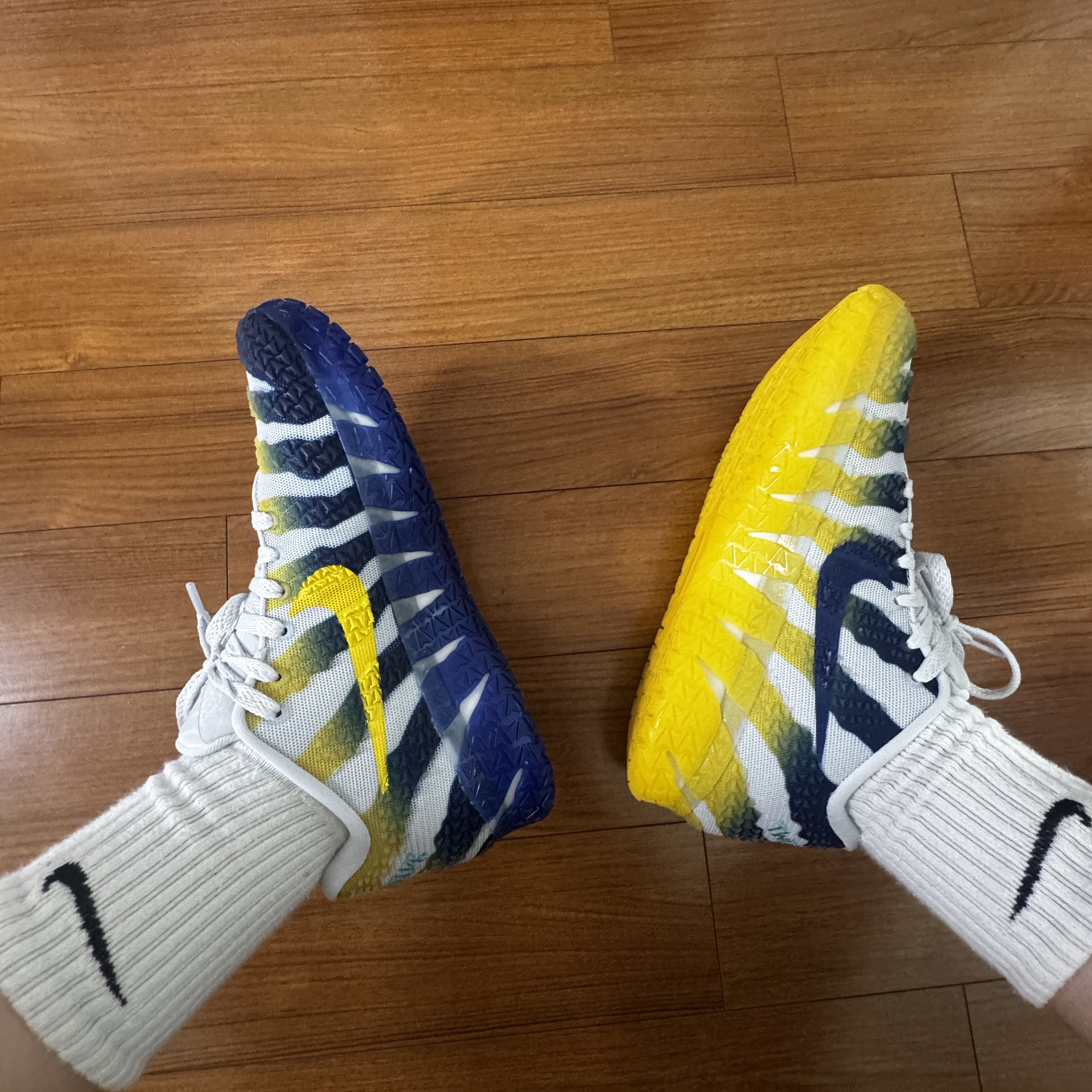 Nike Ja 3 EP Pure Platinum Deep Royal Blue 착용 스타일
