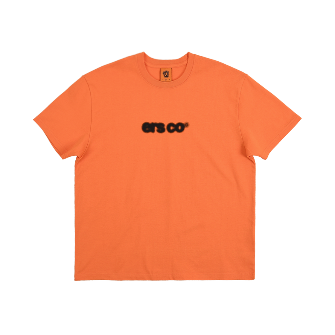 이알에스코 블러 로고 티셔츠 오렌지(erscp Blurred Logo Tee Orange)