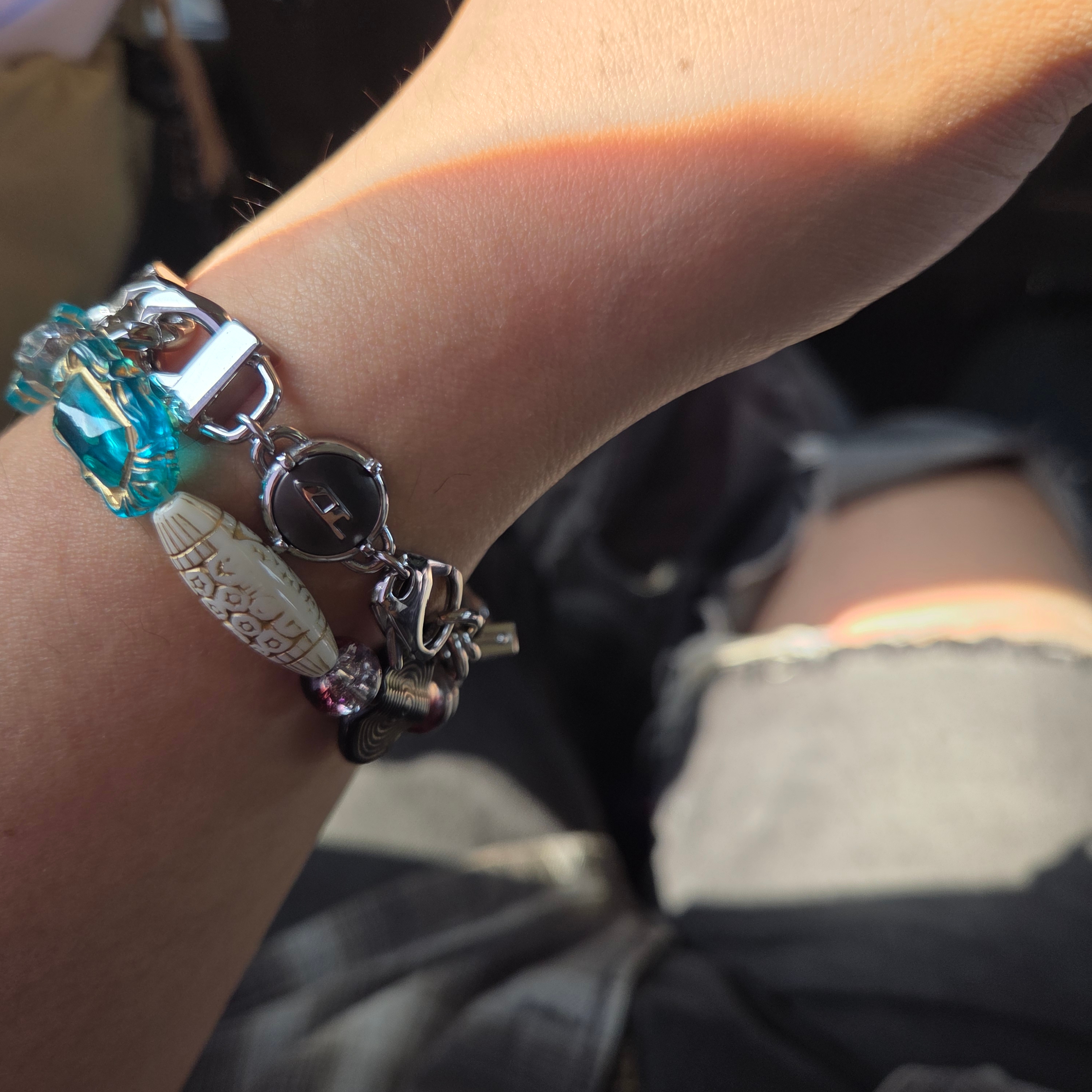 Diesel Dx1351 Stainless Steel Chain Bracelet Silver 착용 스타일