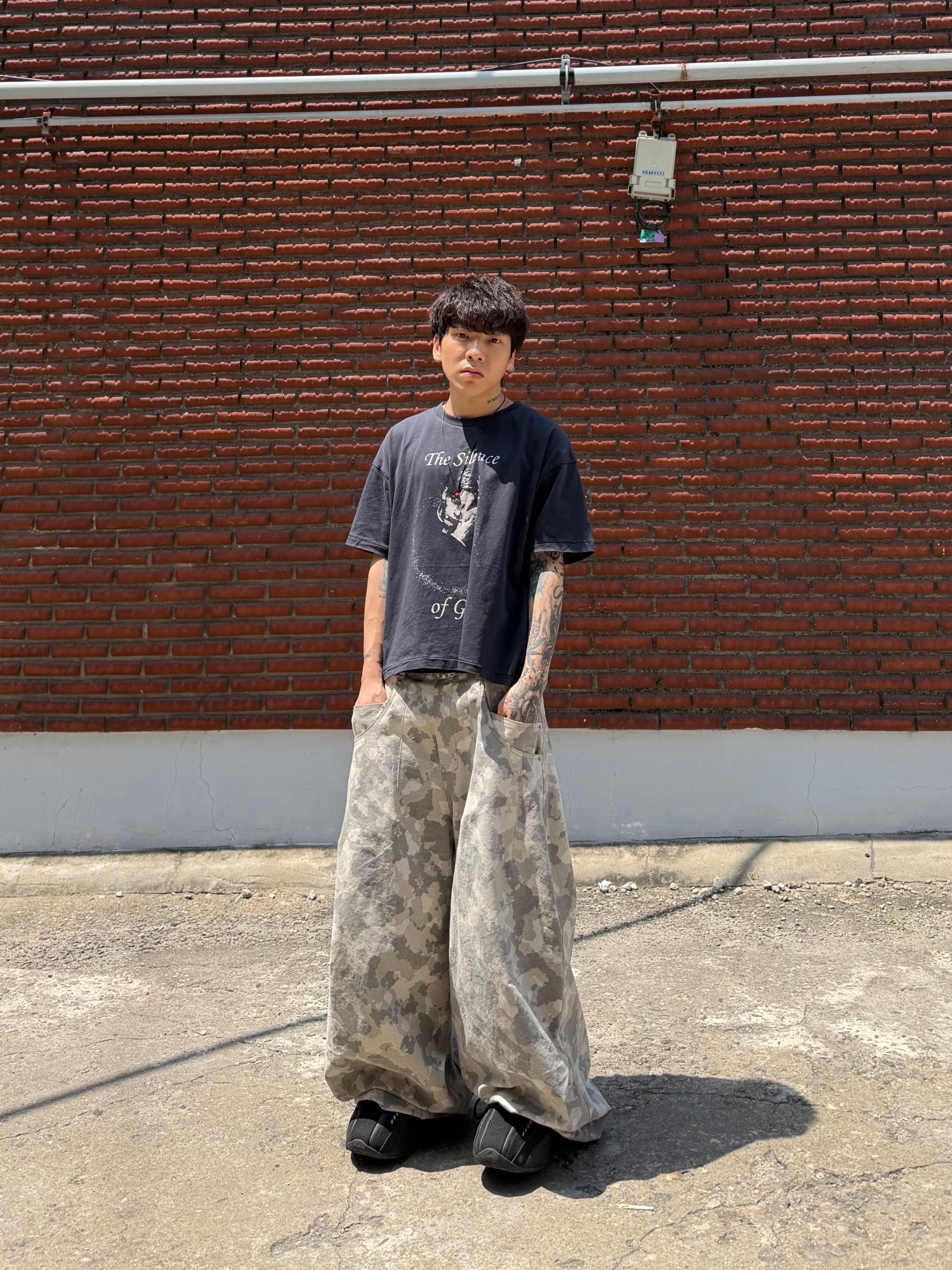 NOD The silence of god T-shirts Black 착용 스타일 - 3