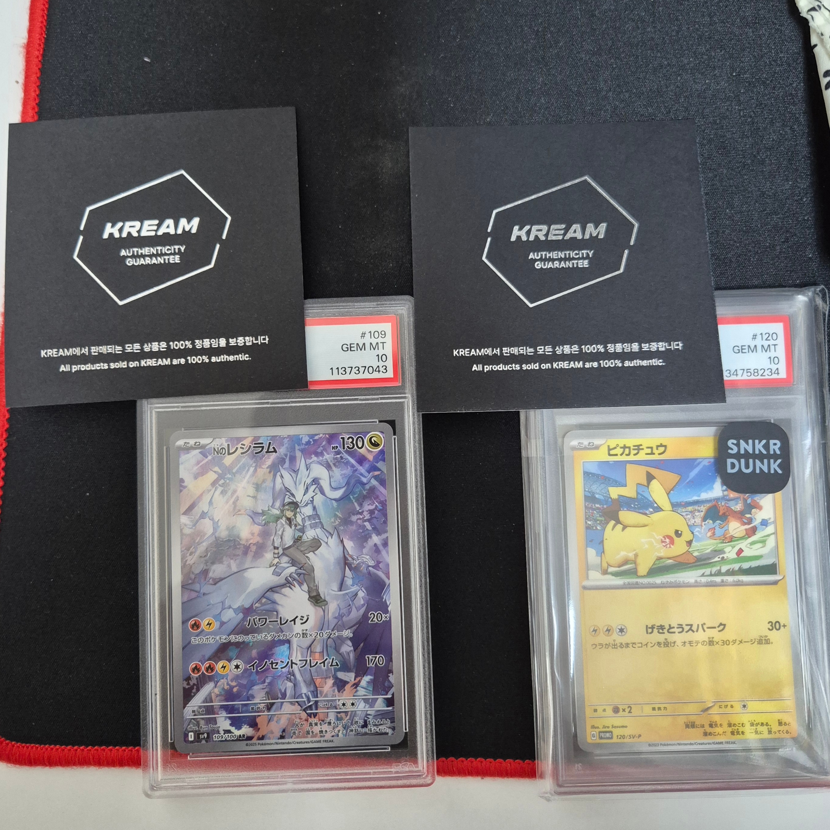 Pokemon TCG N's Reshiram AR Battle Partners (Japanese Ver.), Pokemon TCG Pikachu P Scarlet & Violet Promos (Japanese Ver.) 착용 스타일