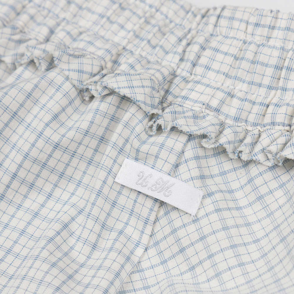 언스테디마켓 셔링 프릴 체크 스커트(UnsteadyMarket Shirring Frill Check Skirt) - 4