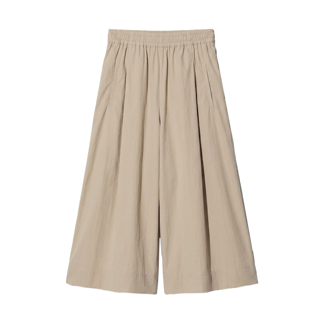 485593-31 (W) Uniqlo Nylon Culottes Beige
