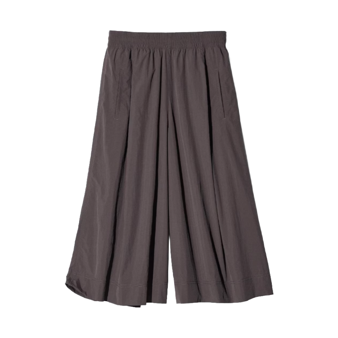 486328-39 (W) Uniqlo Nylon Culottes Short Dark Brown