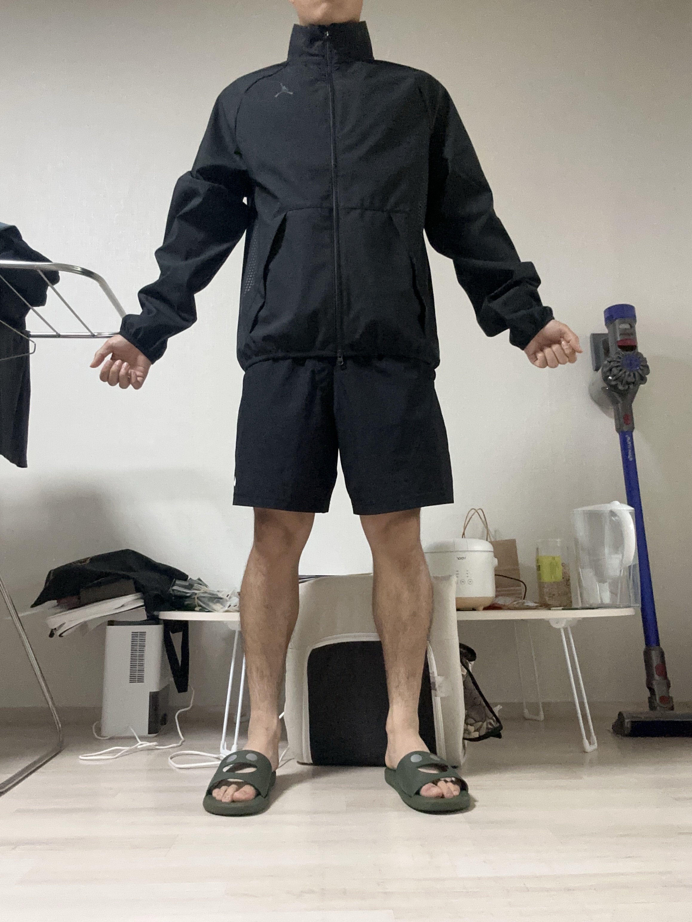 Jordan Sport Jam Warm Up Jacket Black Dark Shadow - US/EU 착용 스타일