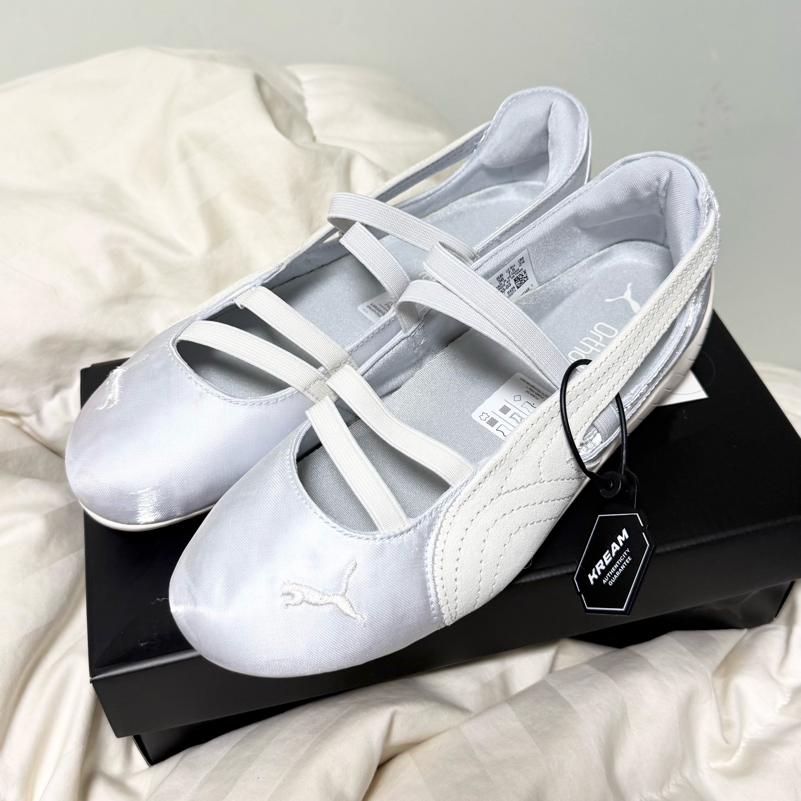 (W) Puma Speedcat Ballet Satin Silver 착용 스타일