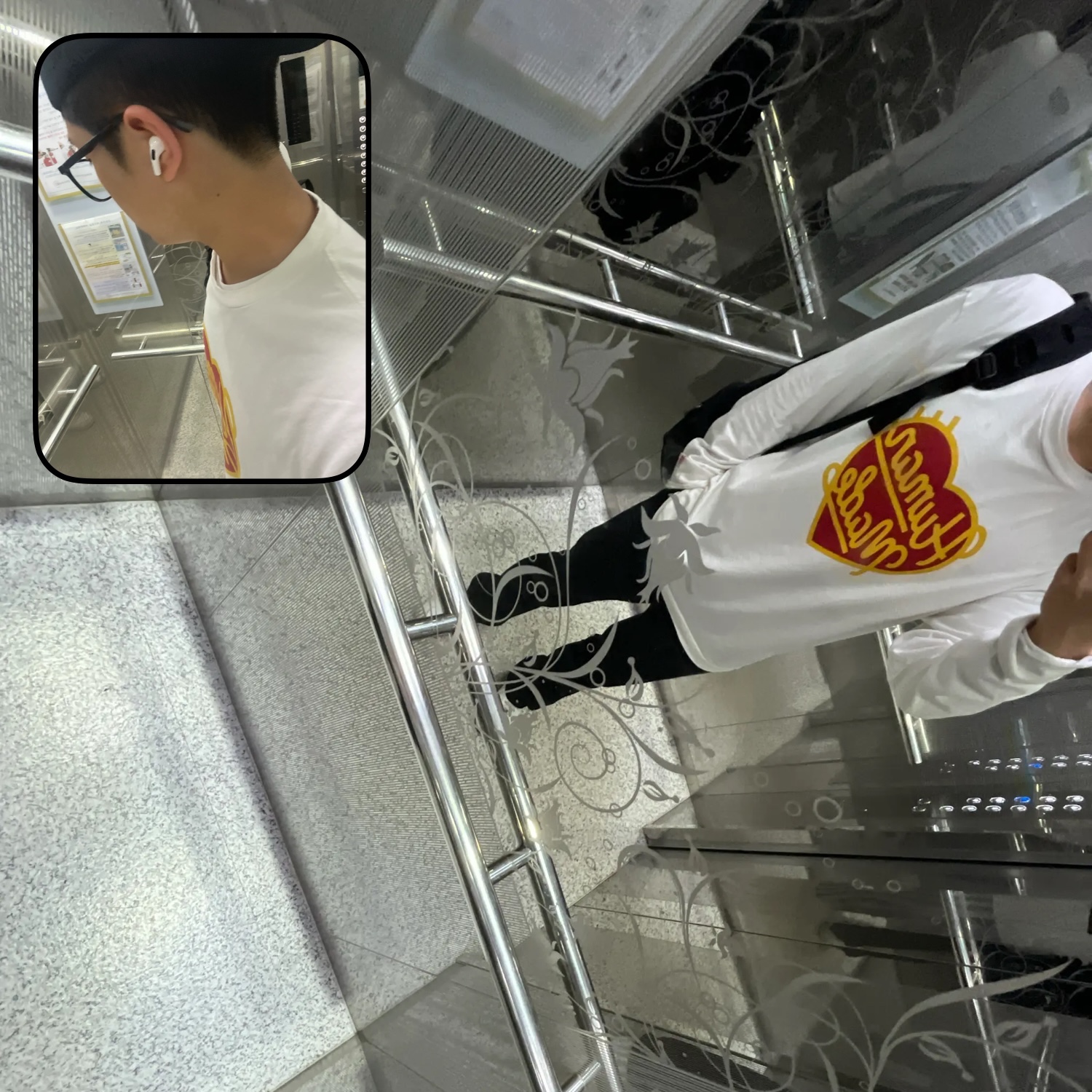 Human Made Graphic L/S T-Shirt #4 White, Dickies Original 874 Work Pant Black 착용 스타일