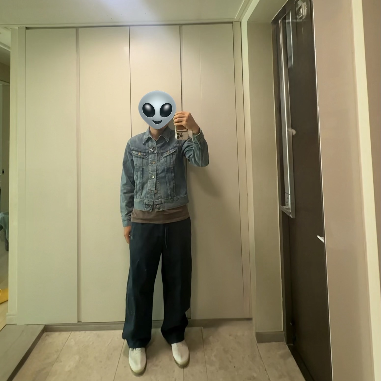 Double RL Indigo Denim Jacket Leland Wash 착용 스타일 - 2