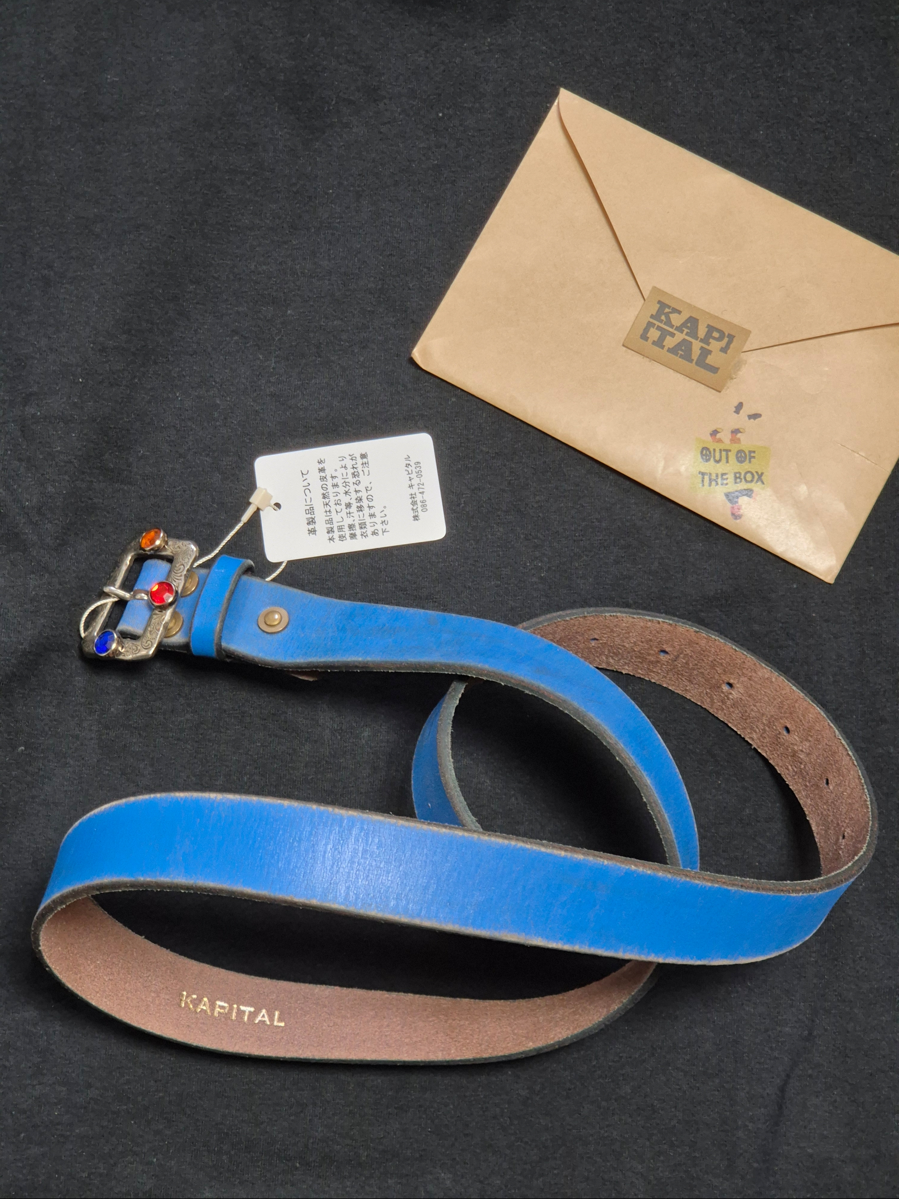 Kapital Oiled Leather Studded Disco Buckle Belt Blue, Gucci Interlocking G Boule Chain Bracelet Silver 착용 스타일 - 5