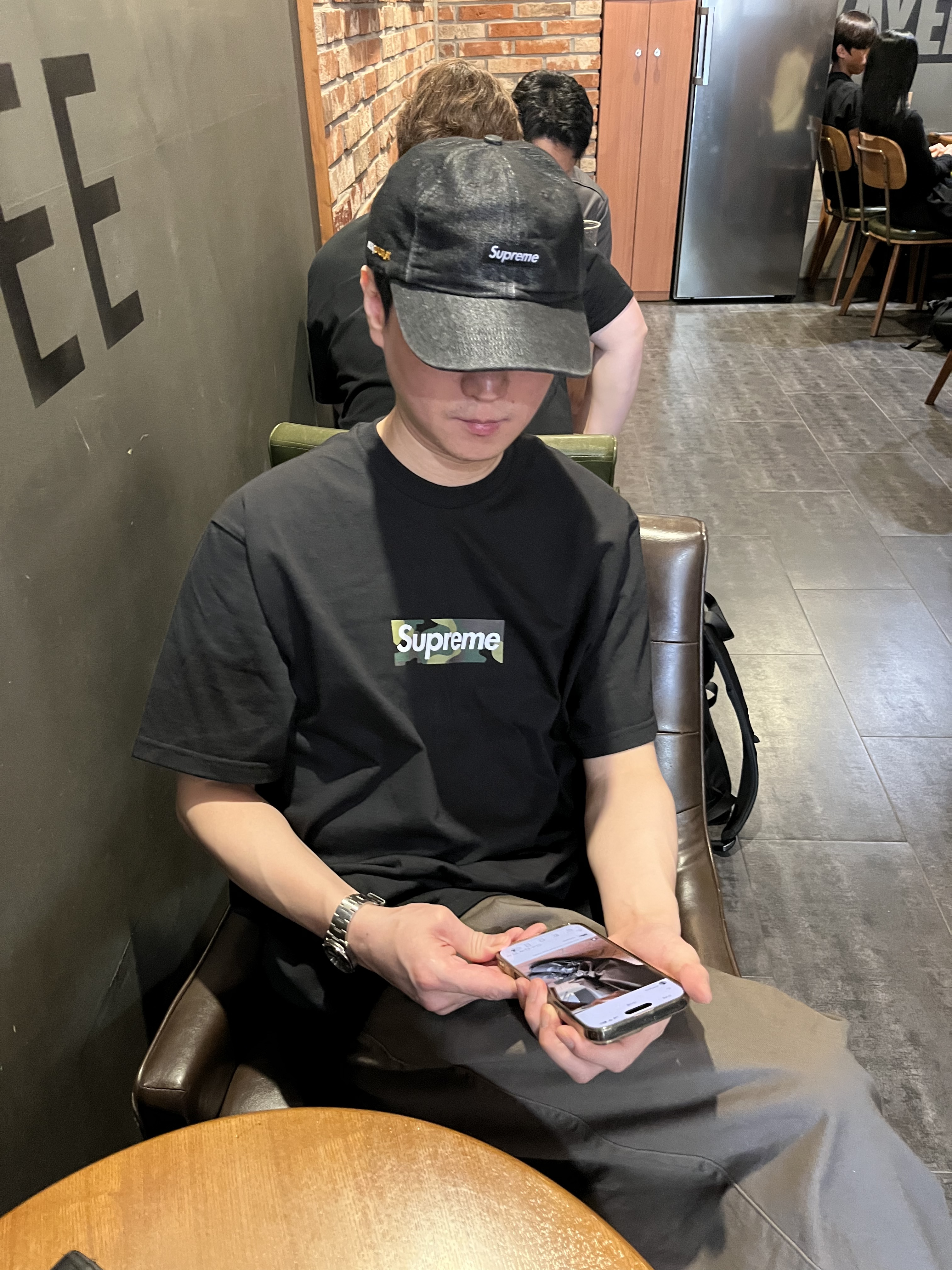 Supreme Box Logo T-Shirt Black - 23FW 착용 스타일 - 2