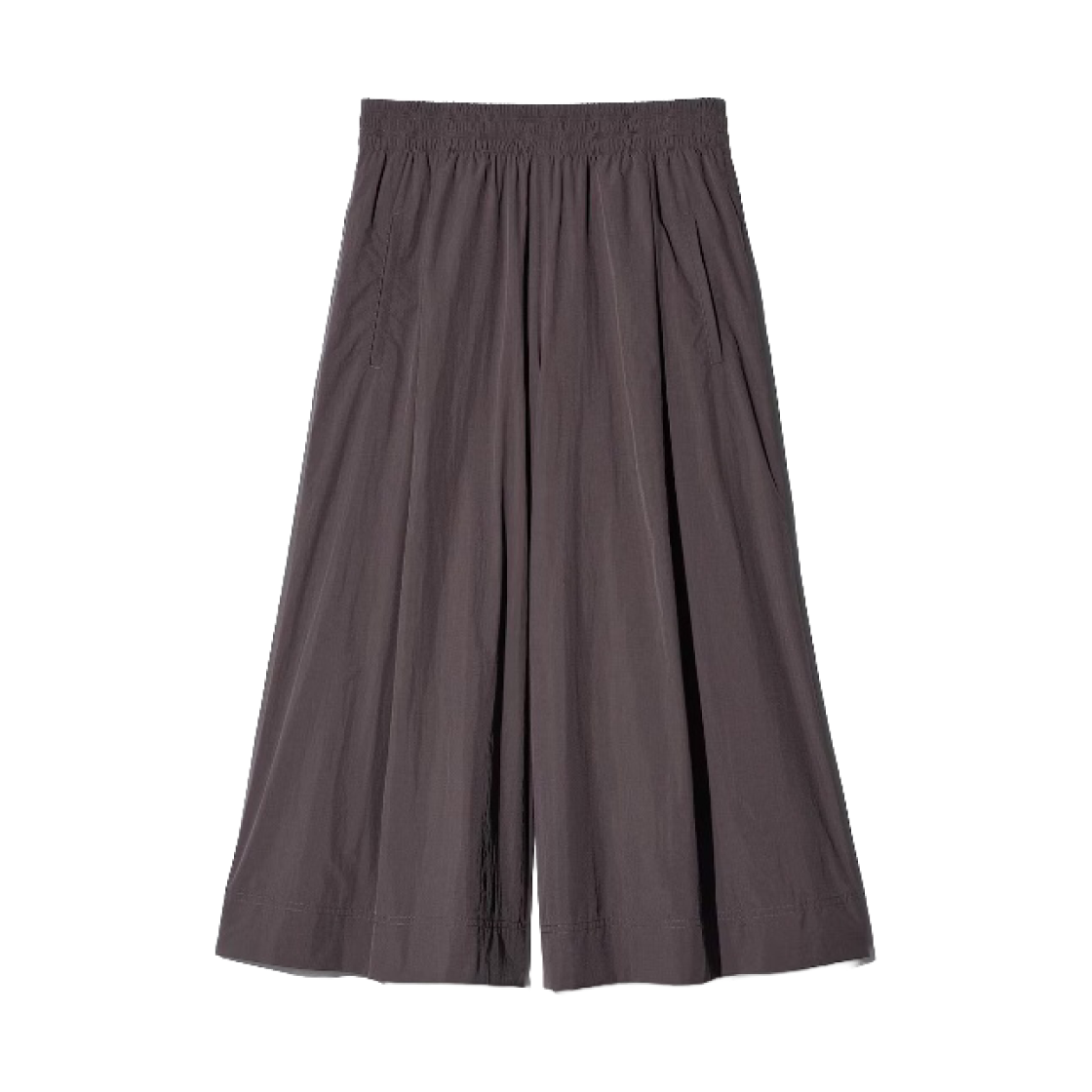 485593-39 (W) Uniqlo Nylon Culottes Dark Brown