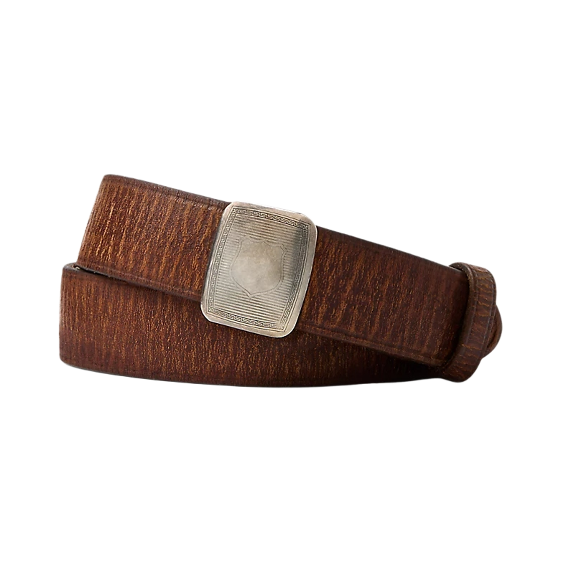 더블알엘 슬라이더 버클 레더 벨트 베이크드 브라운(Double RL Slider Buckle Leather Belt Baked Brown)