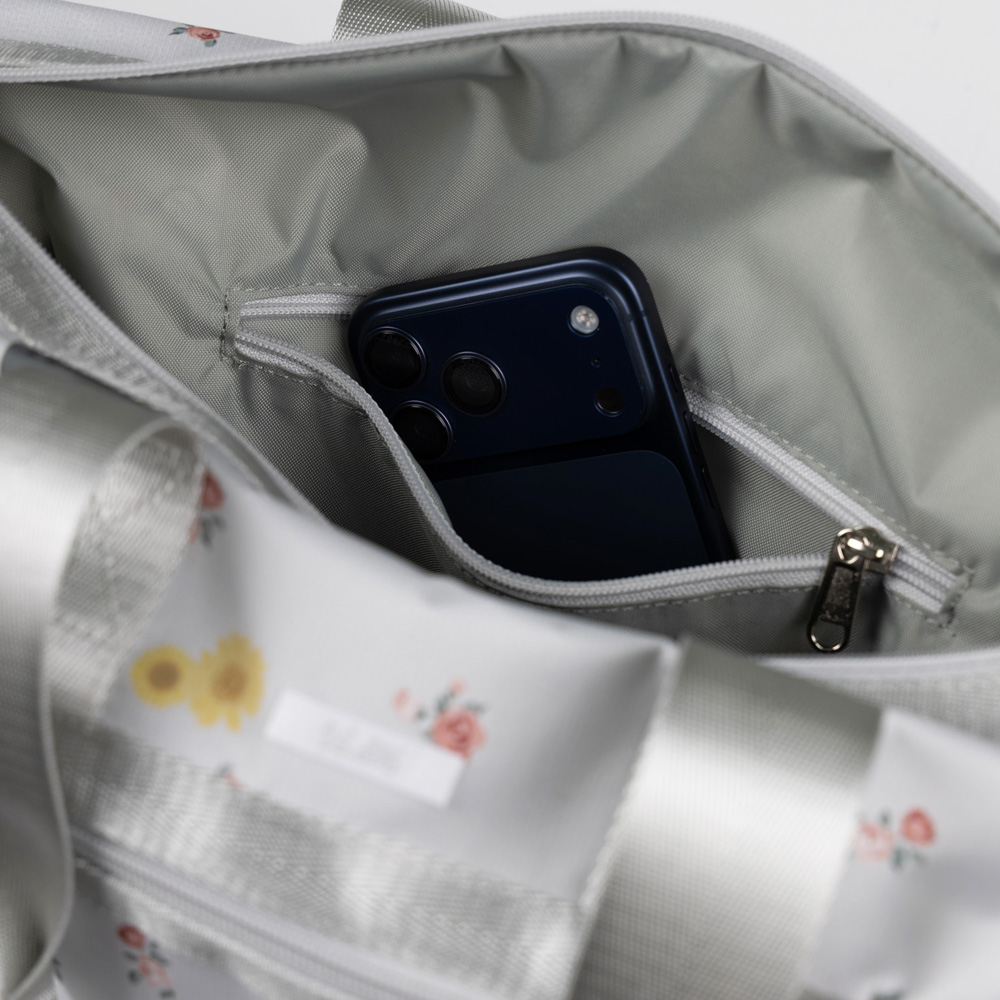 언스테디마켓 플로럴 모노그램 실린더백 쿨그레이(UnsteadyMarket Floral Monogram Cylinder Bag Cool Gray) - 3