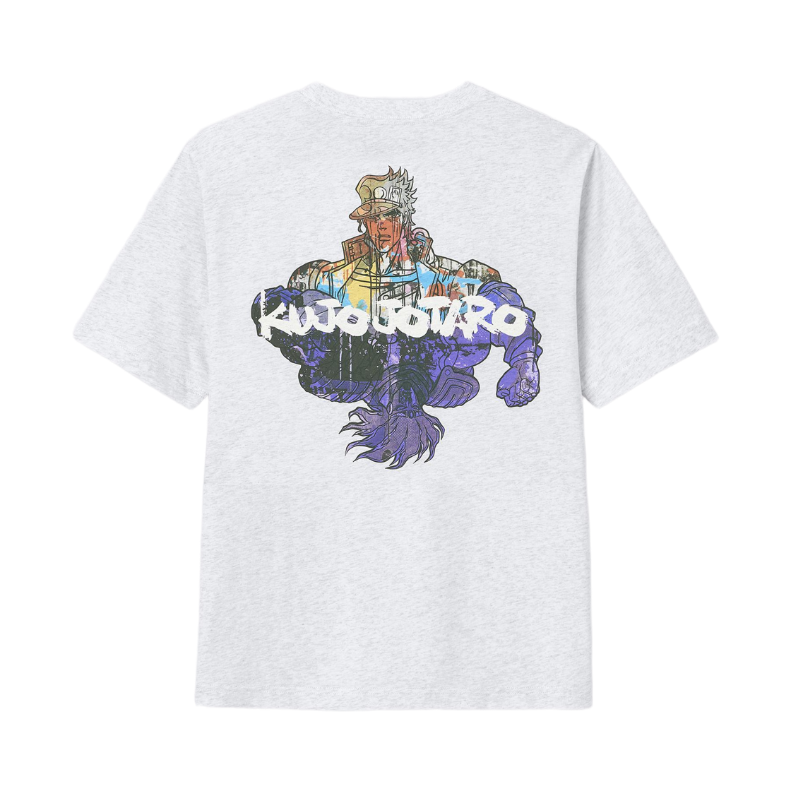 GU x 죠죠의 기묘한 모험 그래픽 티셔츠 라이트 그레이(GU x JoJo's Bizarre Adventure Graphic T-Shirt Light Gray) - 1