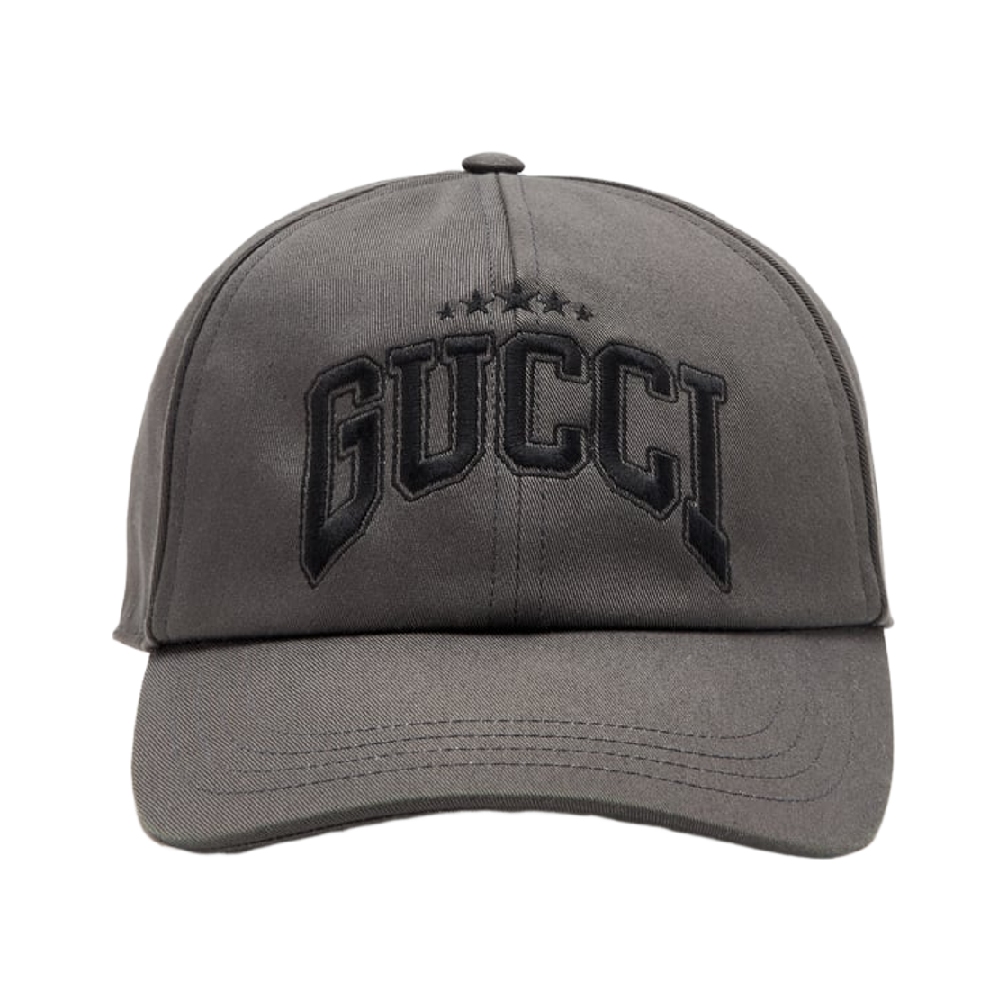 817455-4HBDS-1100 Gucci Embroidery Cotton Baseball Cap Grey