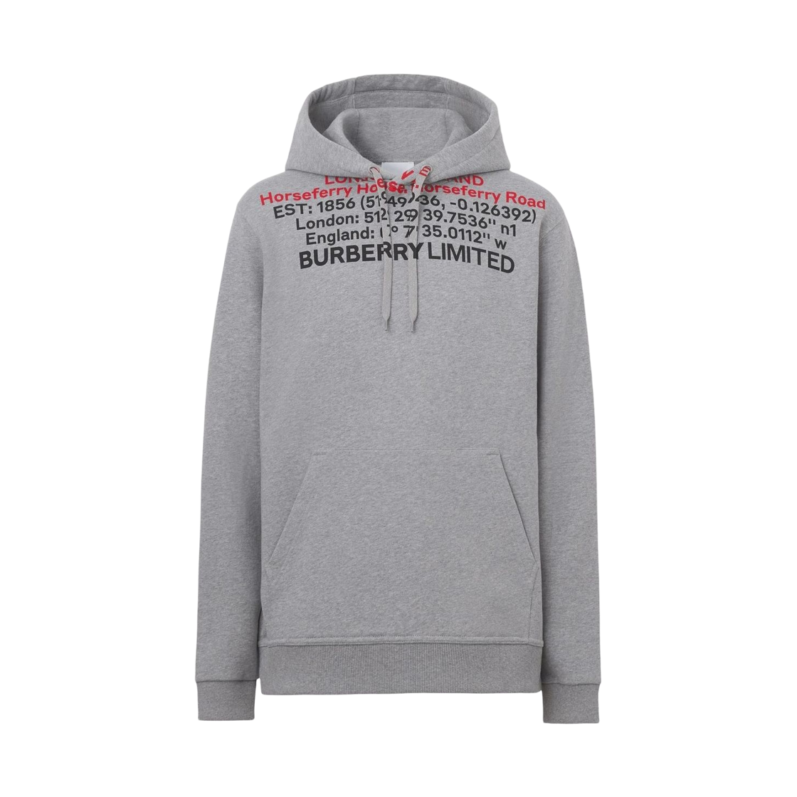 8048283 Burberry Location Print Hooded Grey