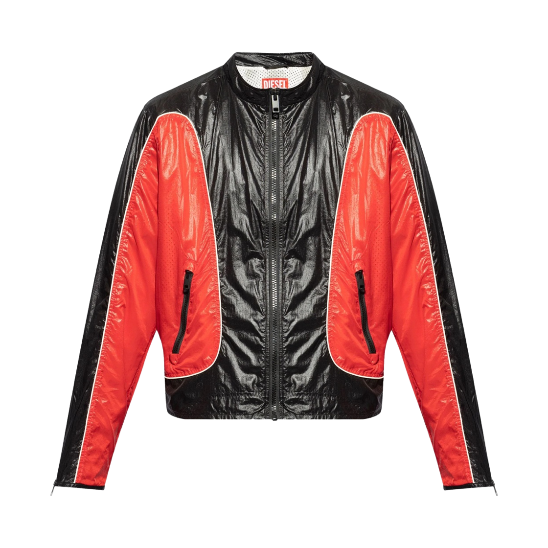 디젤 샤이니 립스탑 J-클레이 바이커 자켓 블랙(Diesel J-Clays Biker Jacket in Shiny Ripstop Black) - 1