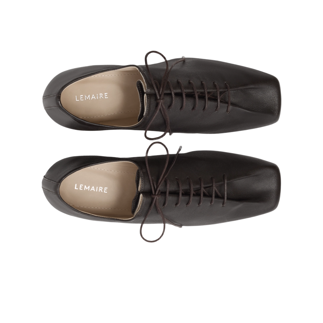 (W) 르메르 수리 클래식 더비 55 다크 초콜릿((W) Lemaire Souris Classic Derbies 55 Dark Chocolate) - 2