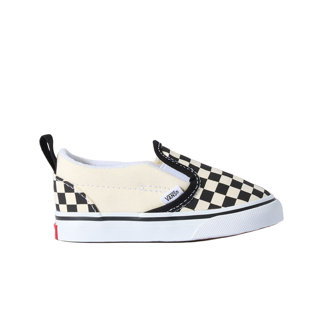 VN0A34885GX (TD) Vans Slip-On Velcro Checkerboard Black