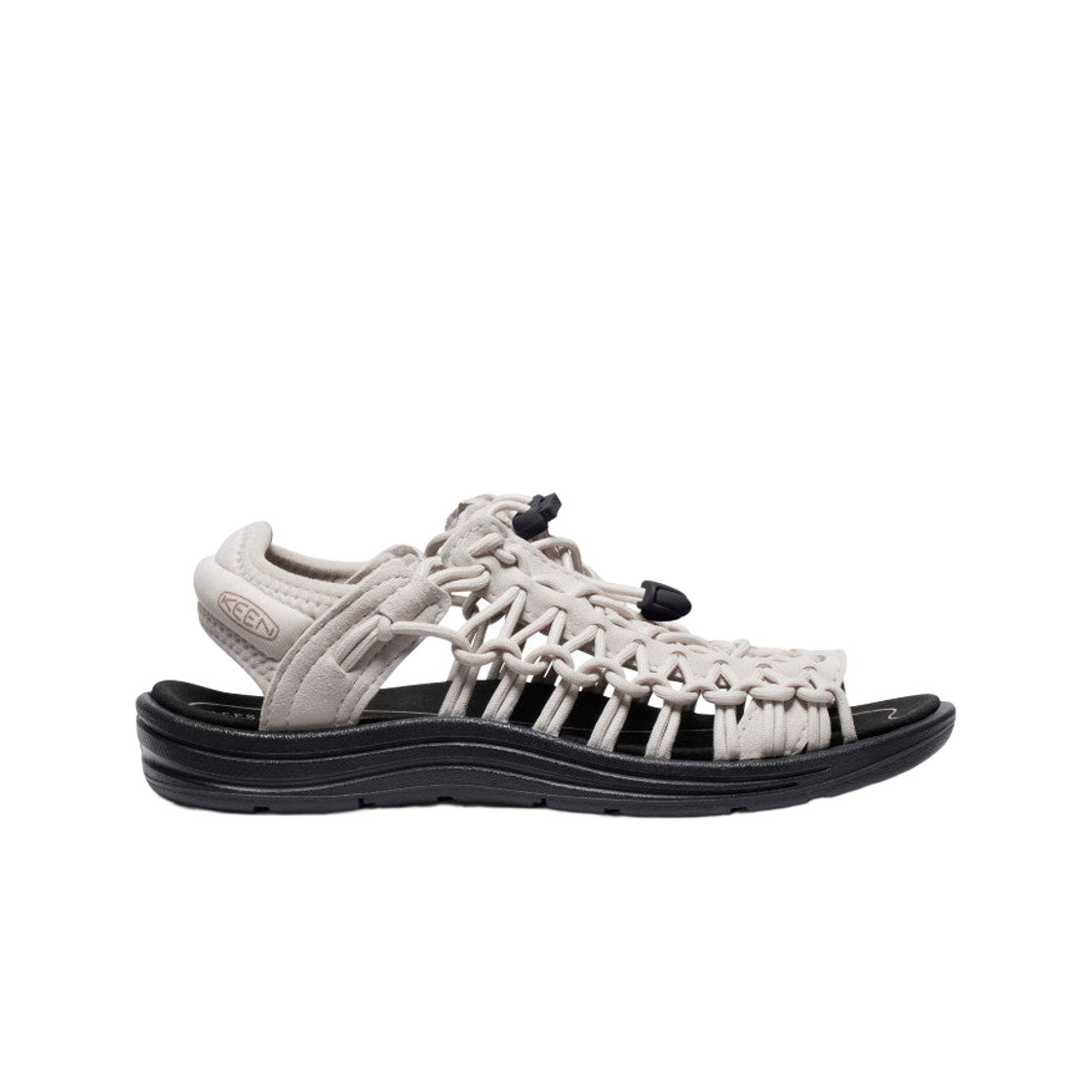 1028576 (W) Keen Uneek II Open Toe Sneaker Silver Birch Black