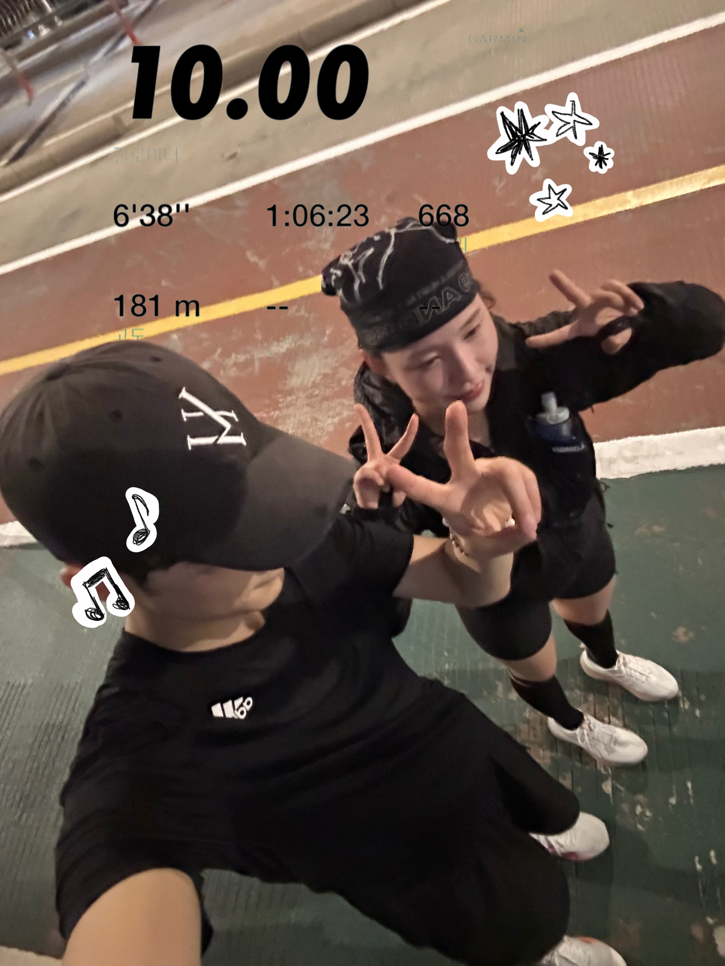 MIM Bandana Black, (W) Asics Gel-Kayano 32 White Orange Glow 착용 스타일