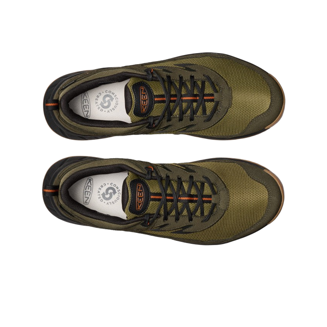 킨 하이트레일 워터프루프 하이킹 슈즈 모스 골드 프레임(Keen Hightrail Waterproof Hiking Shoes Moss Gold Flame) - 2