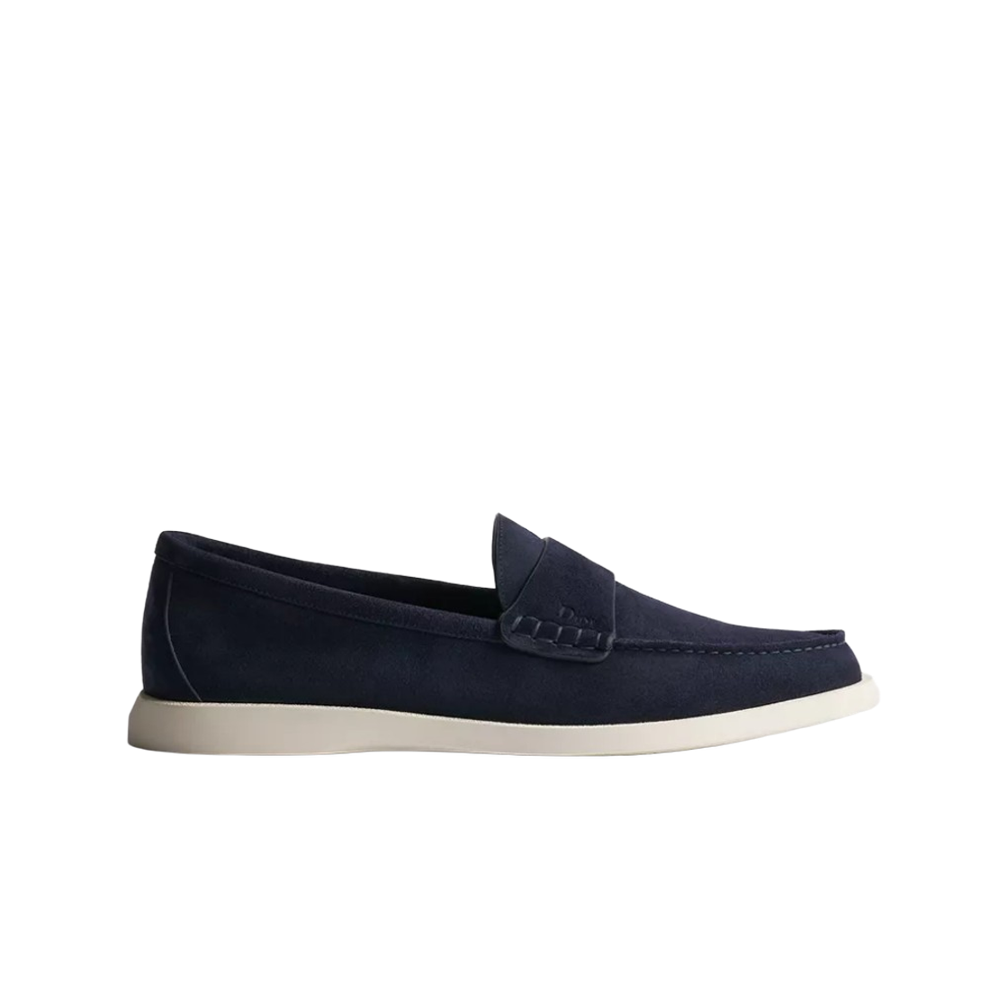 3LO216ADR-H500 Dior Suede Calfskin Granville Loafer Deep Blue