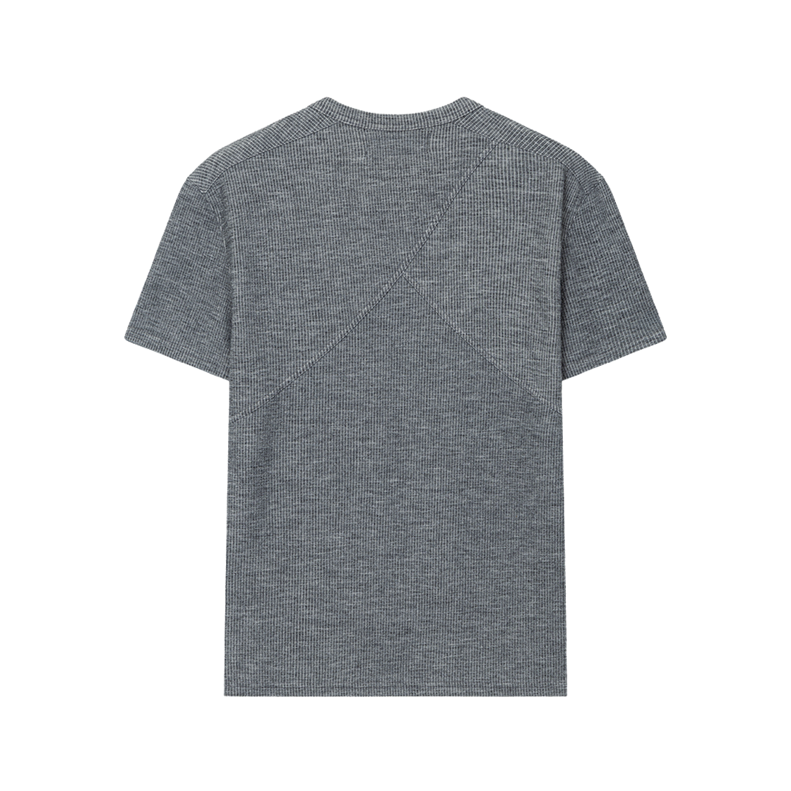 웨이비니스 리브드 레이어드 헨리넥 티셔츠 라이트 그레이(Waviness Ribbed Layered Henley-neck T-shirts Light Grey) - 2